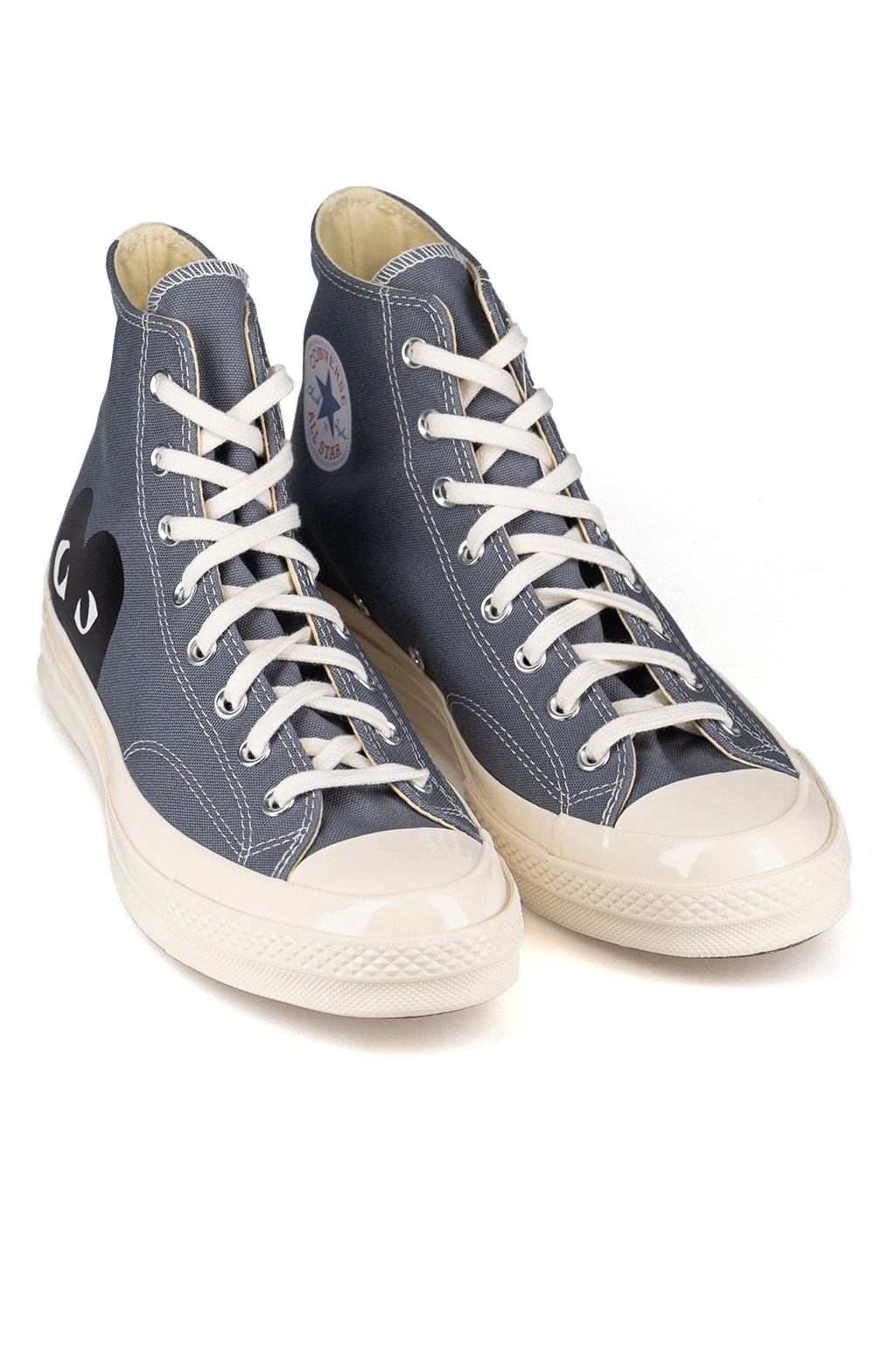 Comme Des Garcons Play Grey Converse - Half Heart Chuck 70 High Sneakers