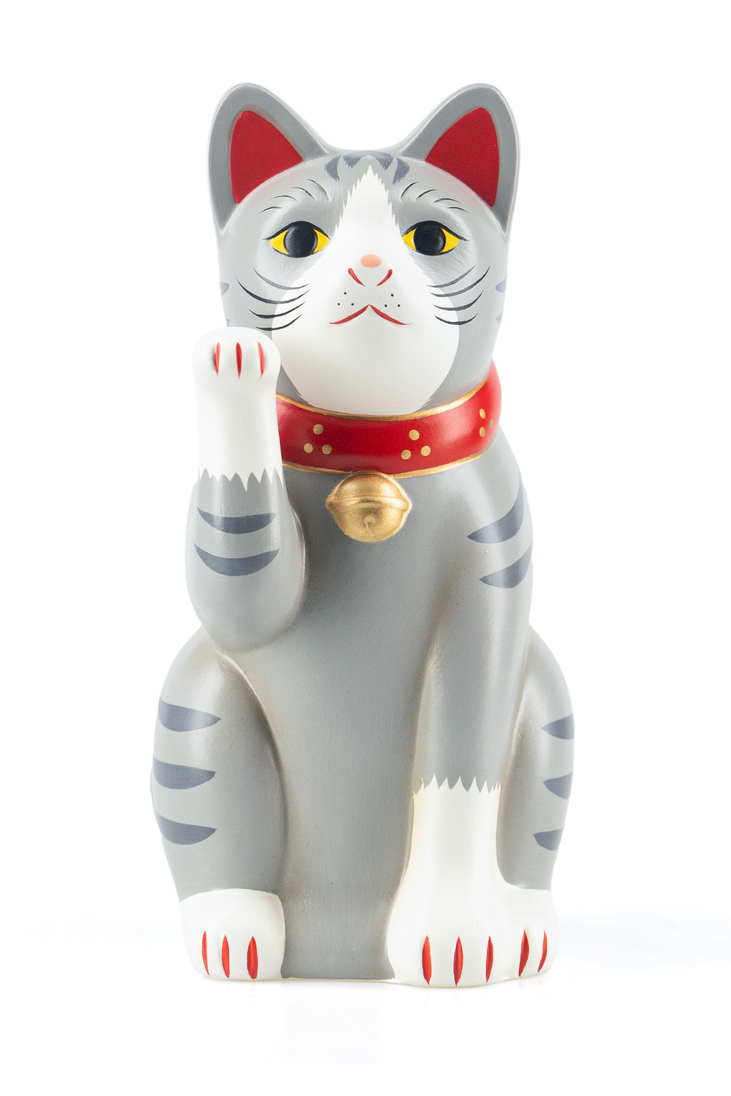 Fukumaneki Sabatora Grey Lucky Cat 15.5cm