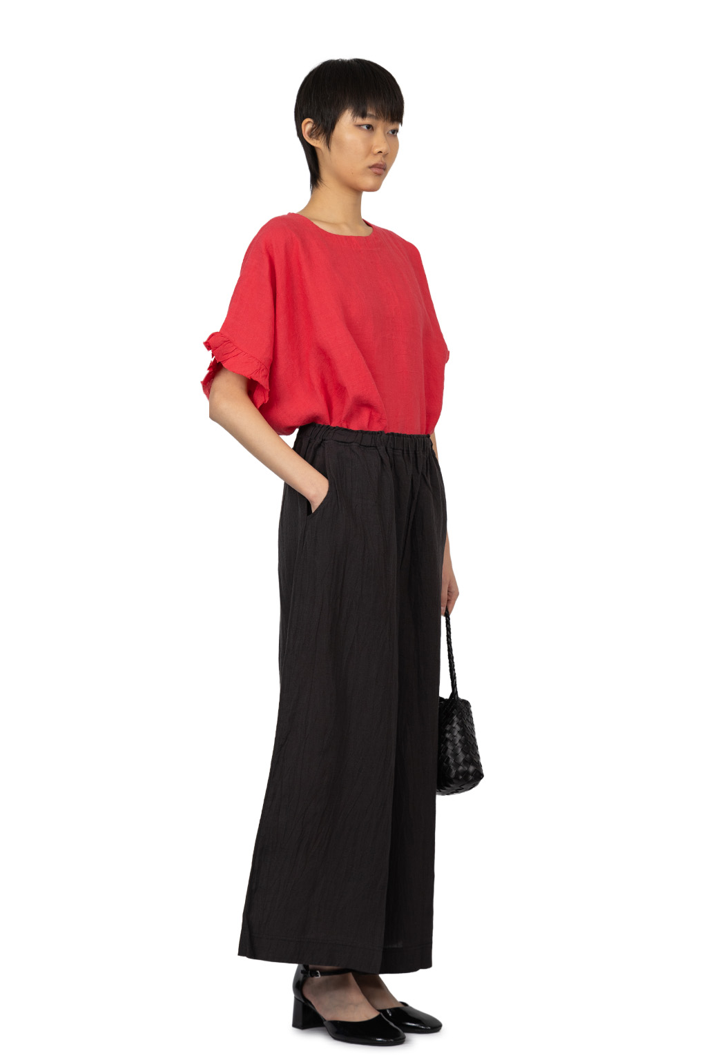 A+koloni - Azumadaki Linen Pants - Black