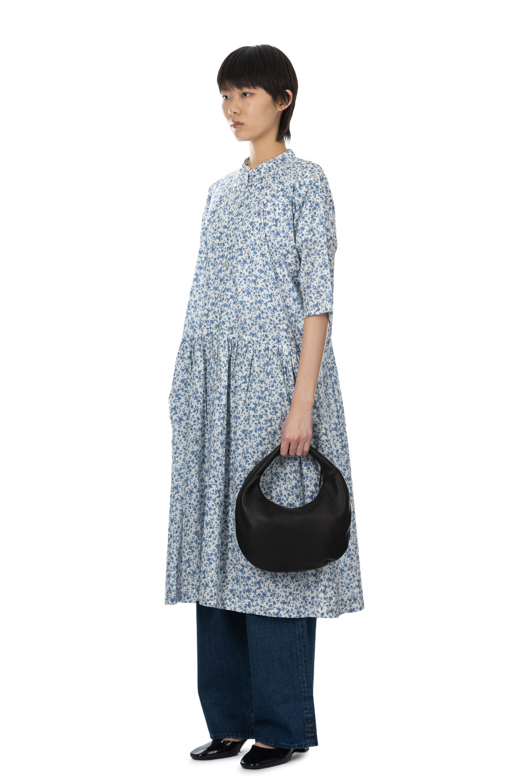 A+koloni - Cotton Broad Front Open Dress - Off White