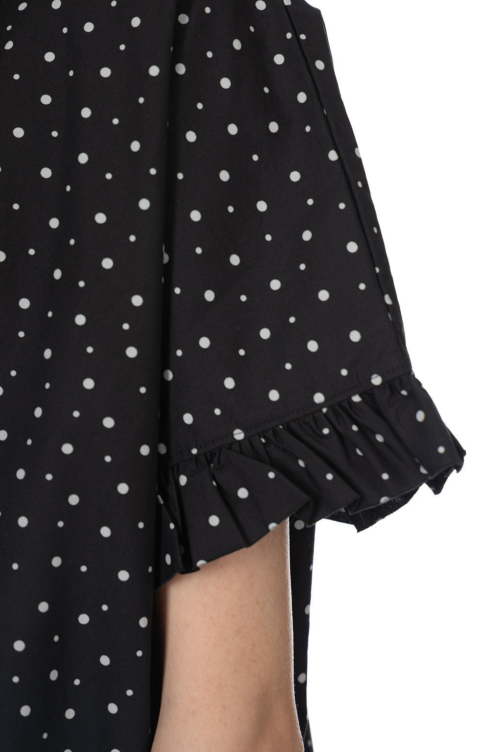 A+koloni - Cotton Broad Print Top - Black