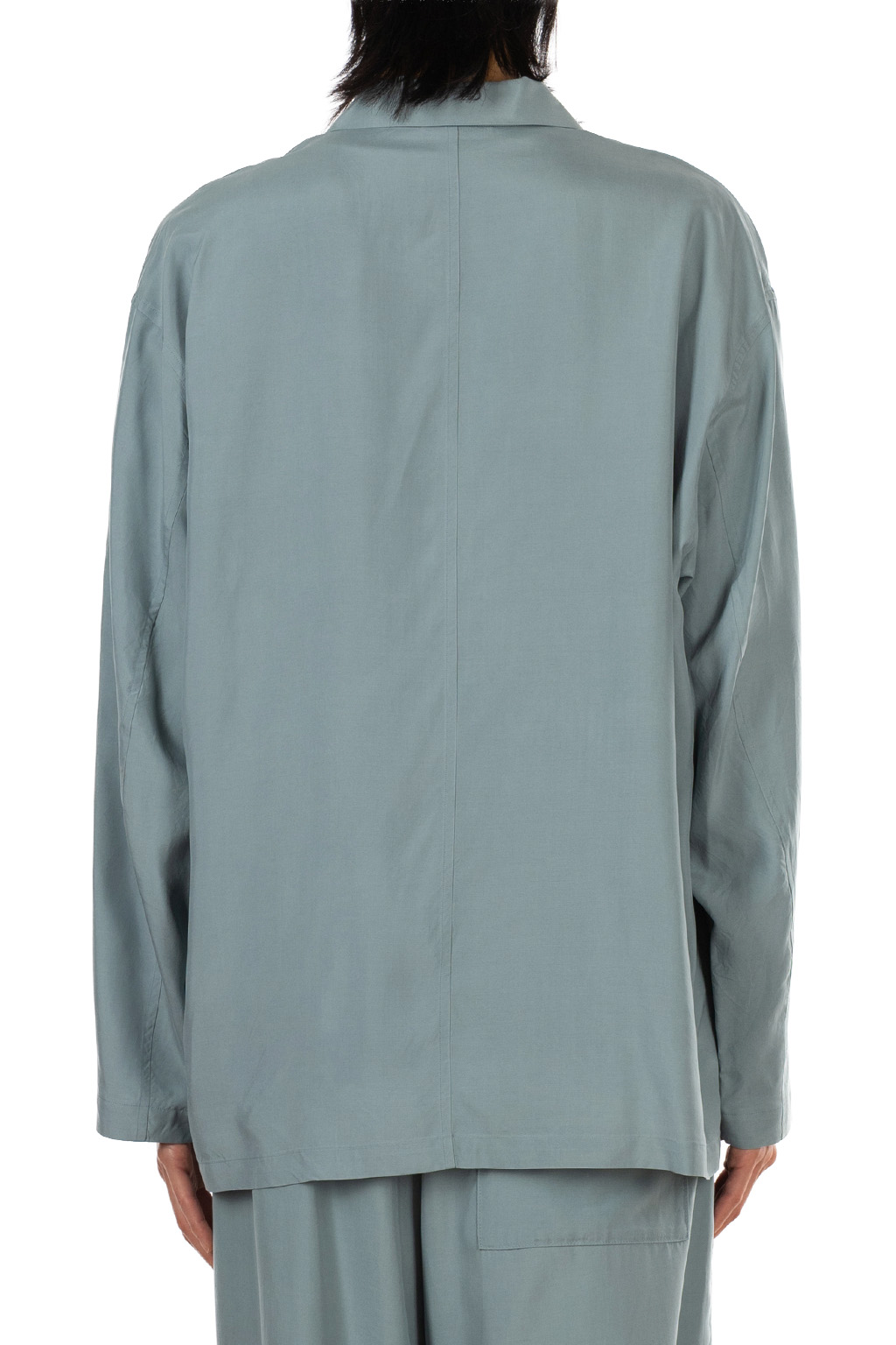 ATON - Shirts Jacket - Silk Suede - Sax