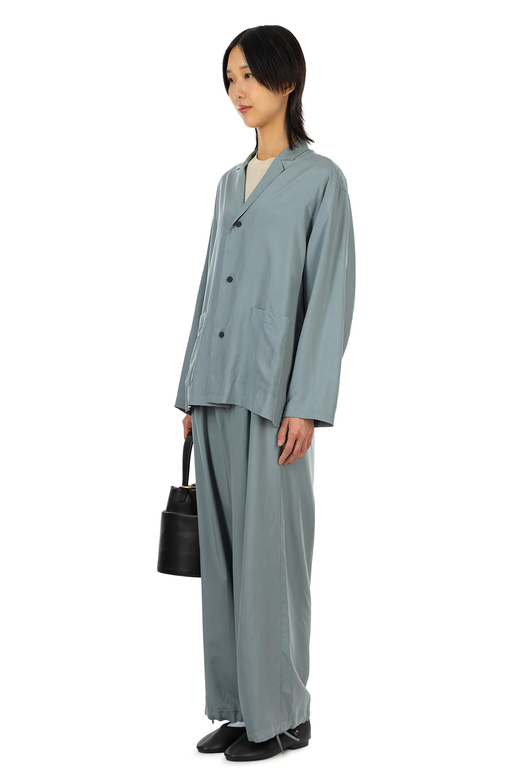 ATON - Shirts Jacket - Silk Suede - Sax