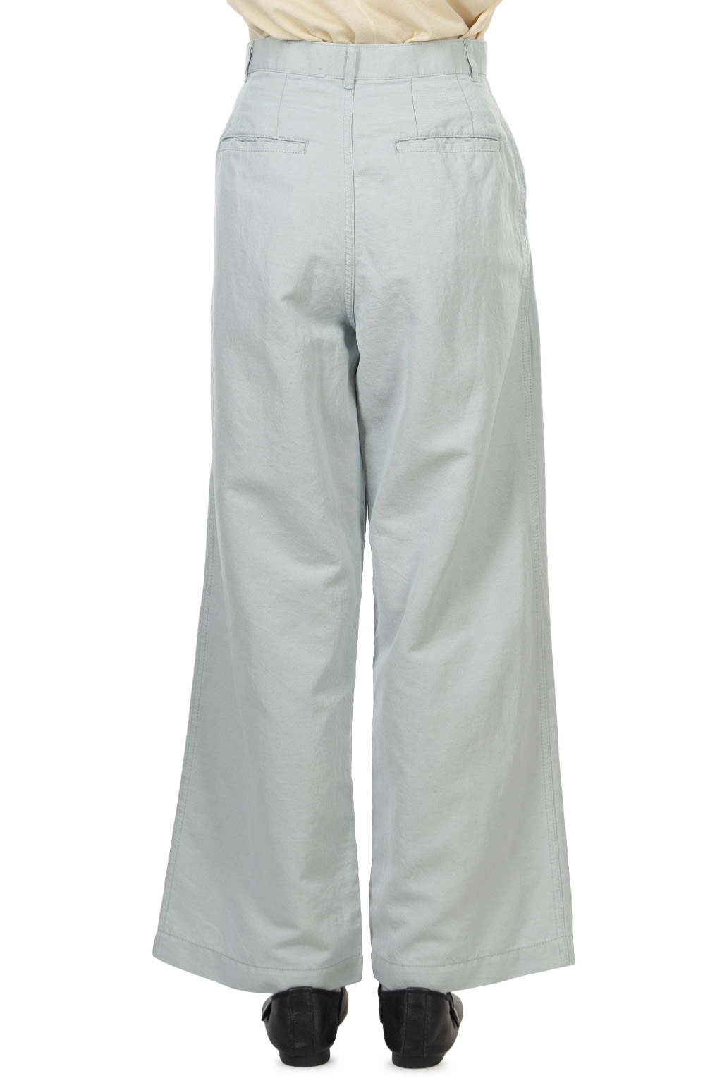 ATON - Work Pants - Cotton Linen Katsuragi - Dull Sax