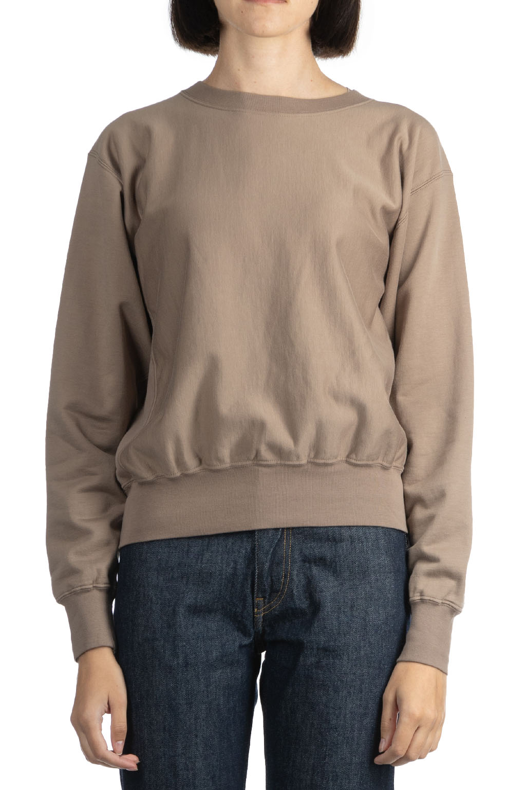 AURALEE | ELASTIC HIGH GAUGE SWEAT Pullover-Gray Beige