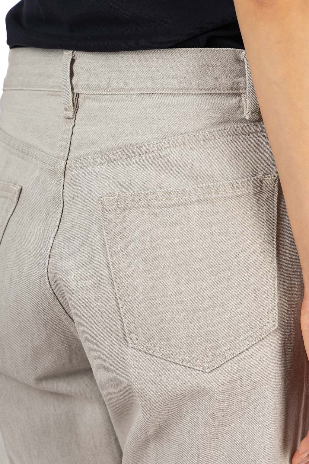 AURALEE - Faded Hard Twist Brown Denim 5P Pants - Light Gray