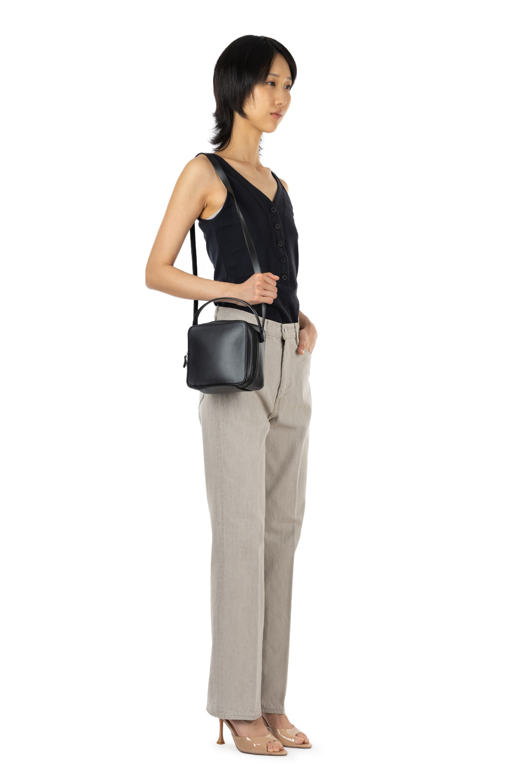 AURALEE - Faded Hard Twist Brown Denim 5P Pants - Light Gray