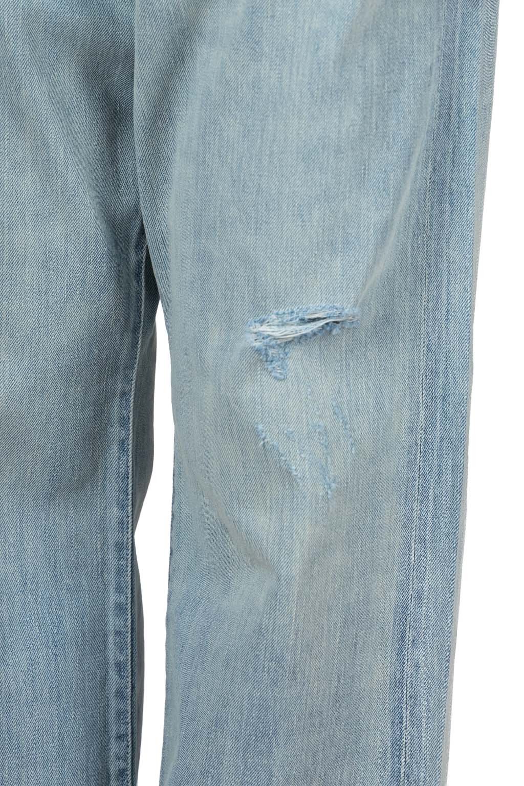 AURALEE - Faded Selvedge Light Denim Pants - Light Indigo