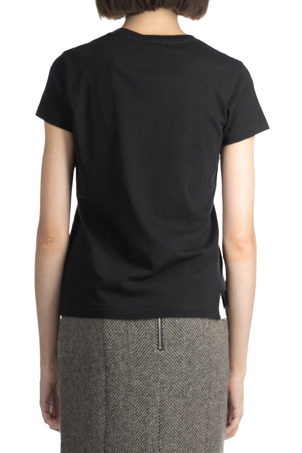 AURALEE - SEAMLESS CREW NECK TEE-Black