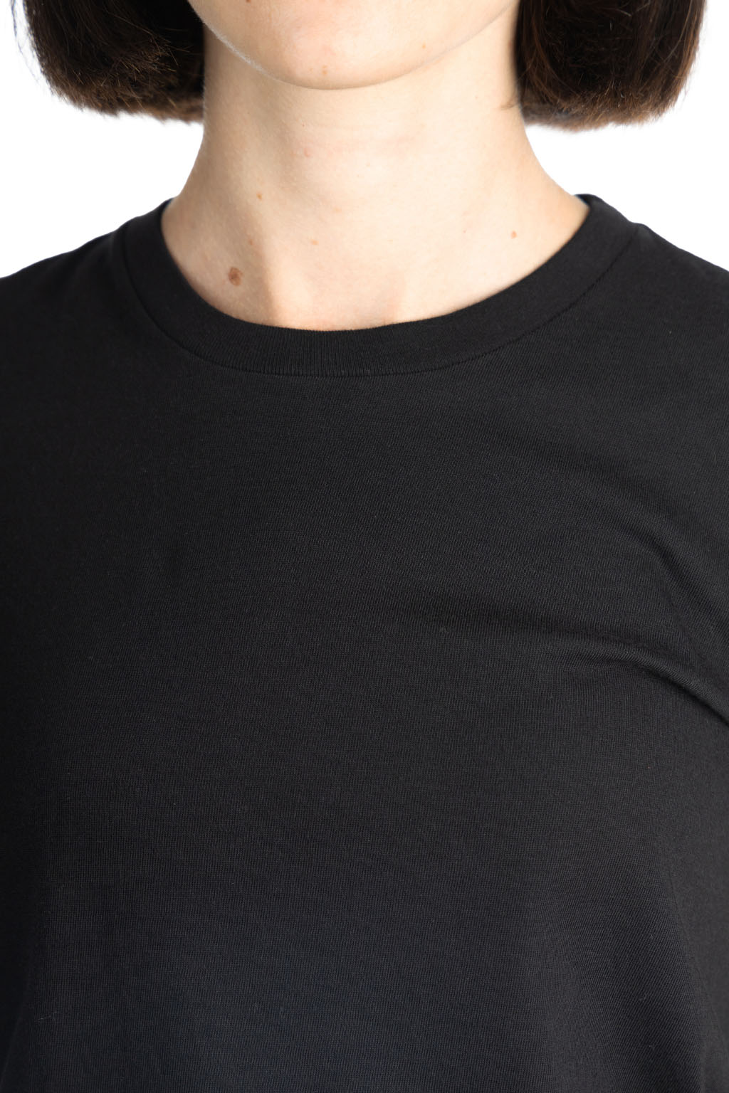 AURALEE - SEAMLESS CREW NECK TEE-Black