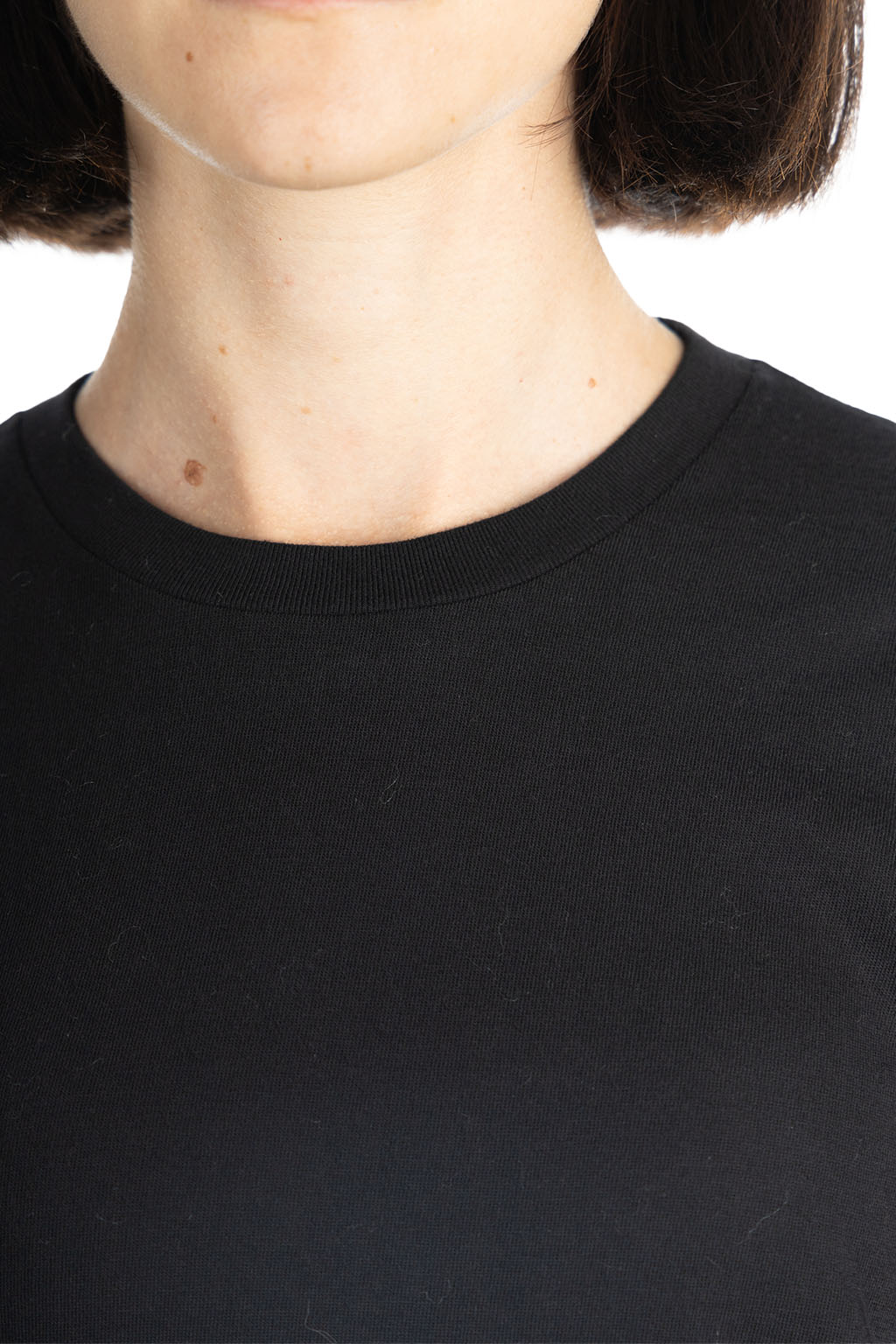 AURALEE◆SEAMLESS ROUND NECK L/S TEE/1/BLK/abau06st AURALEE | SEAMLESS LS TEE-Black | Women | Blue Button Shop