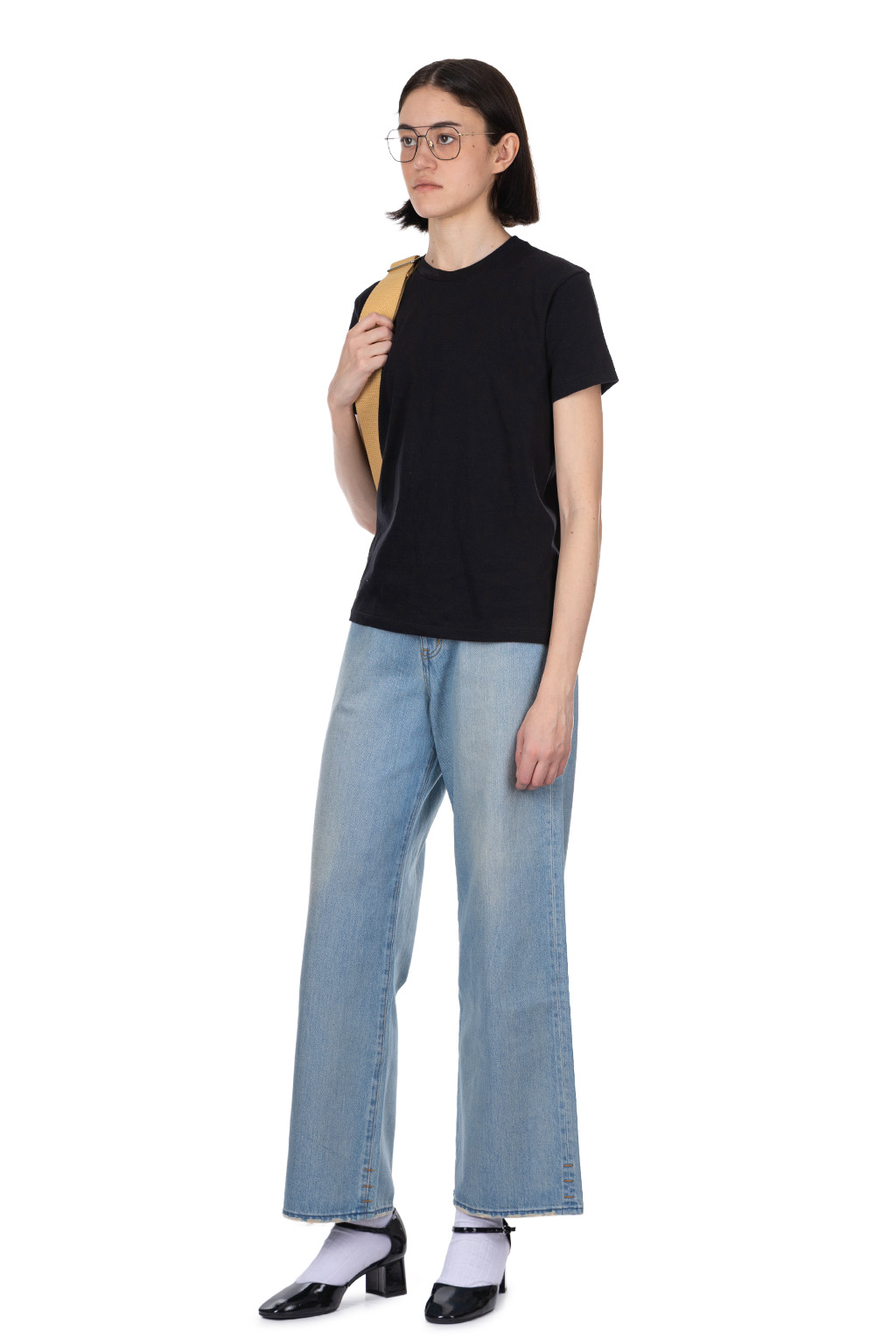 AURALEE - Seamless Crew Neck Tee - Black