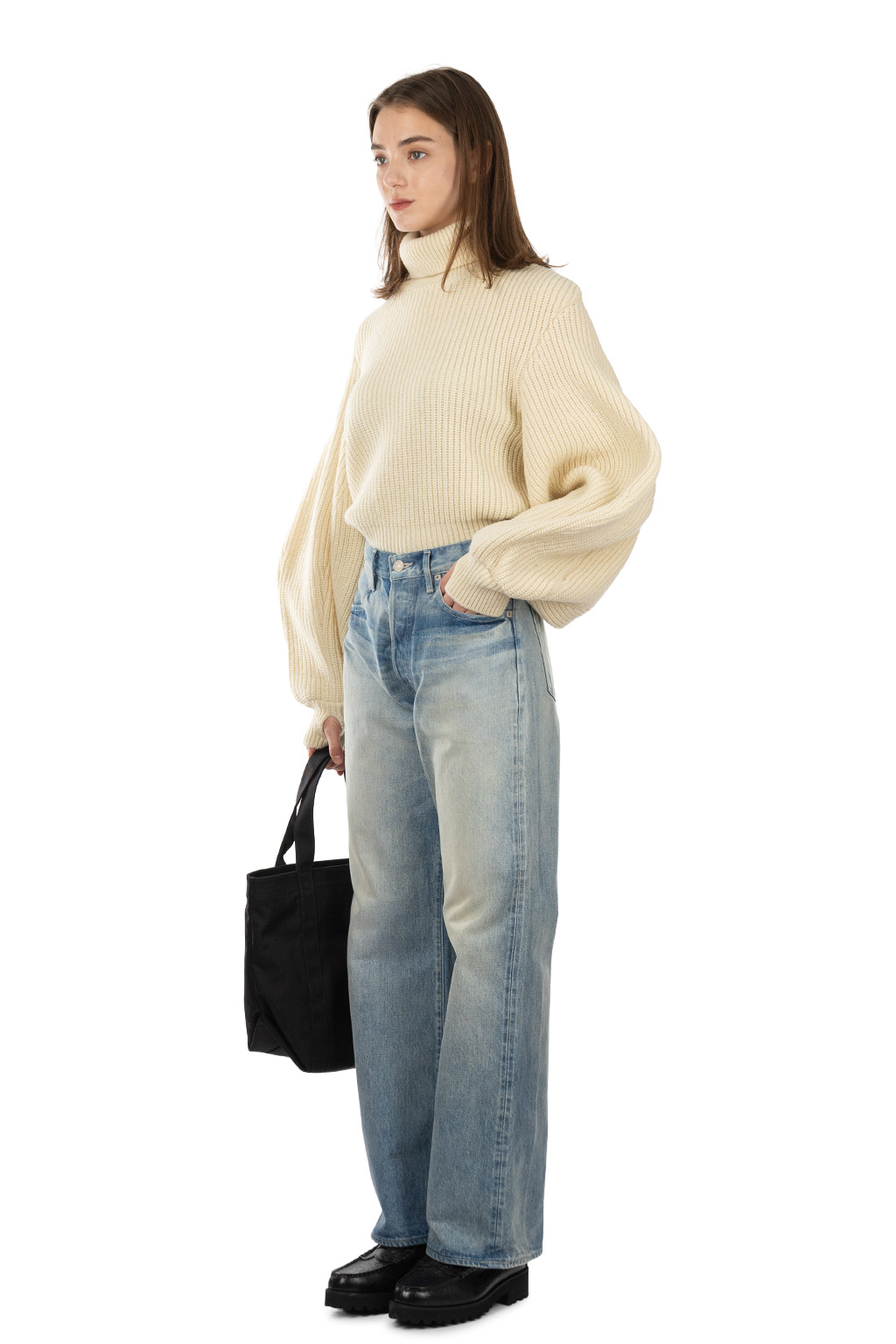 AURALEE - Selvedge Faded Heavy Denim Pants - Faded Indigo