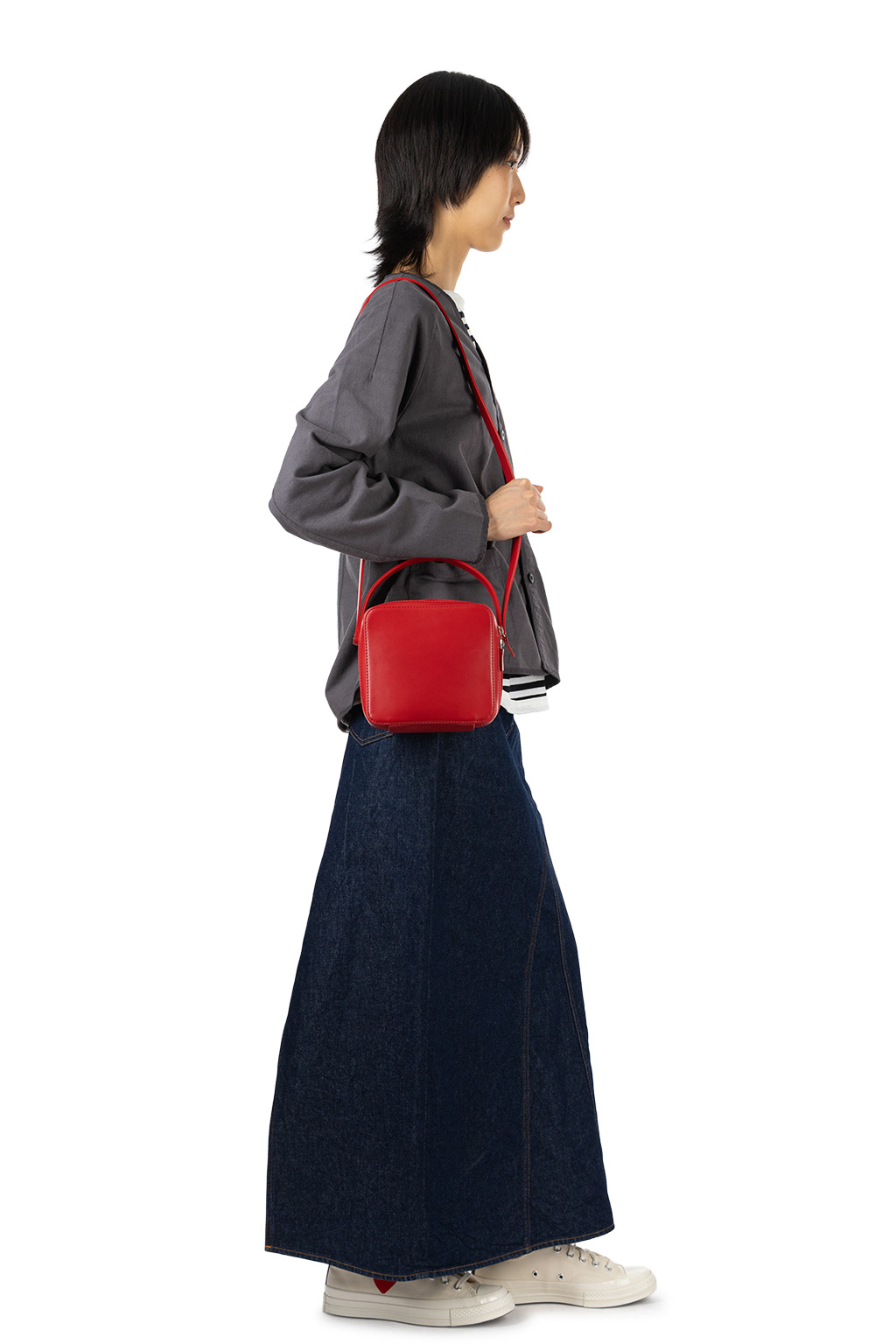 AURALEE - x Aeta - Leather Shoulder Bag - Red