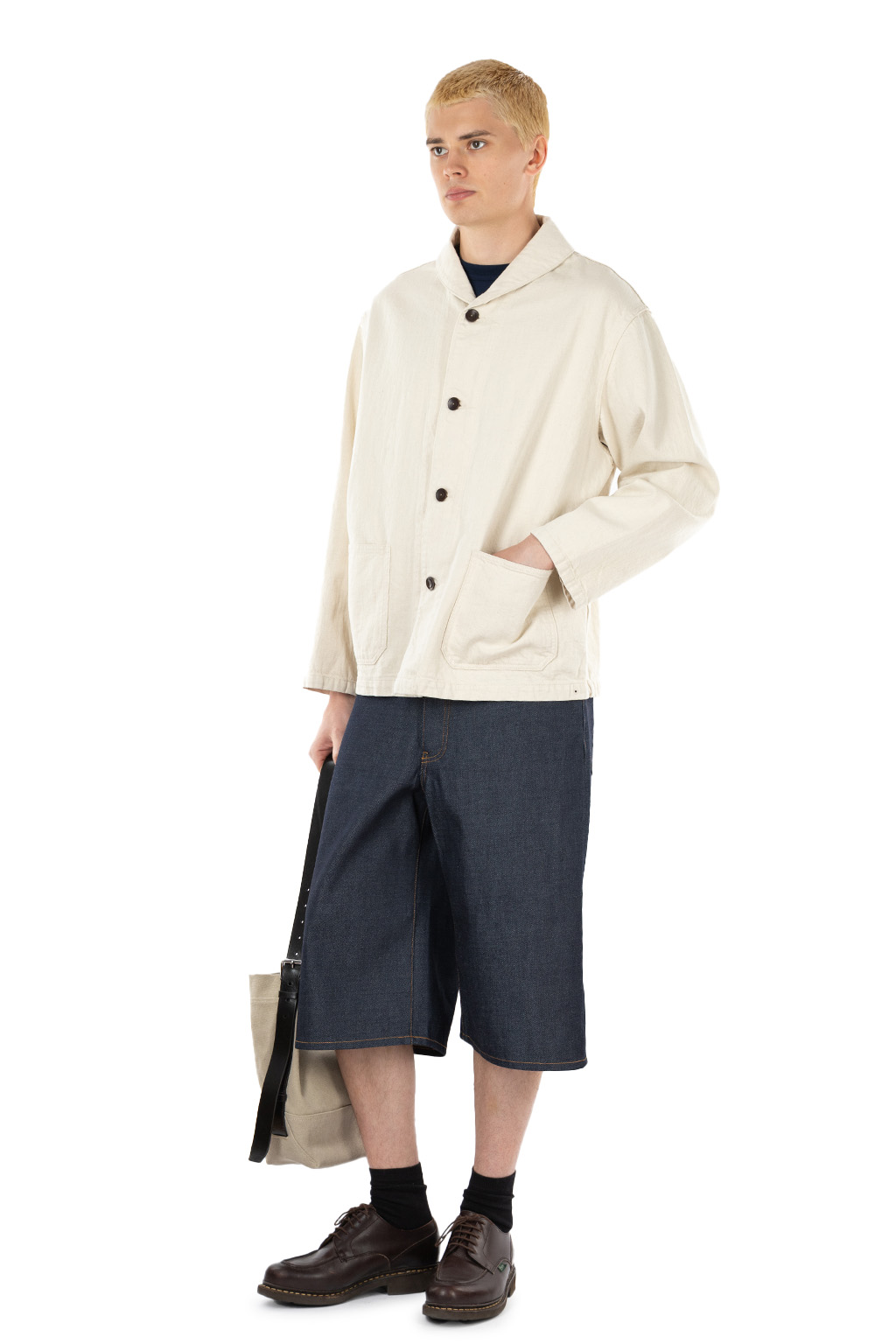 BISOWN - Cotton Hemp USN Shawl Coverall - Un Dyed