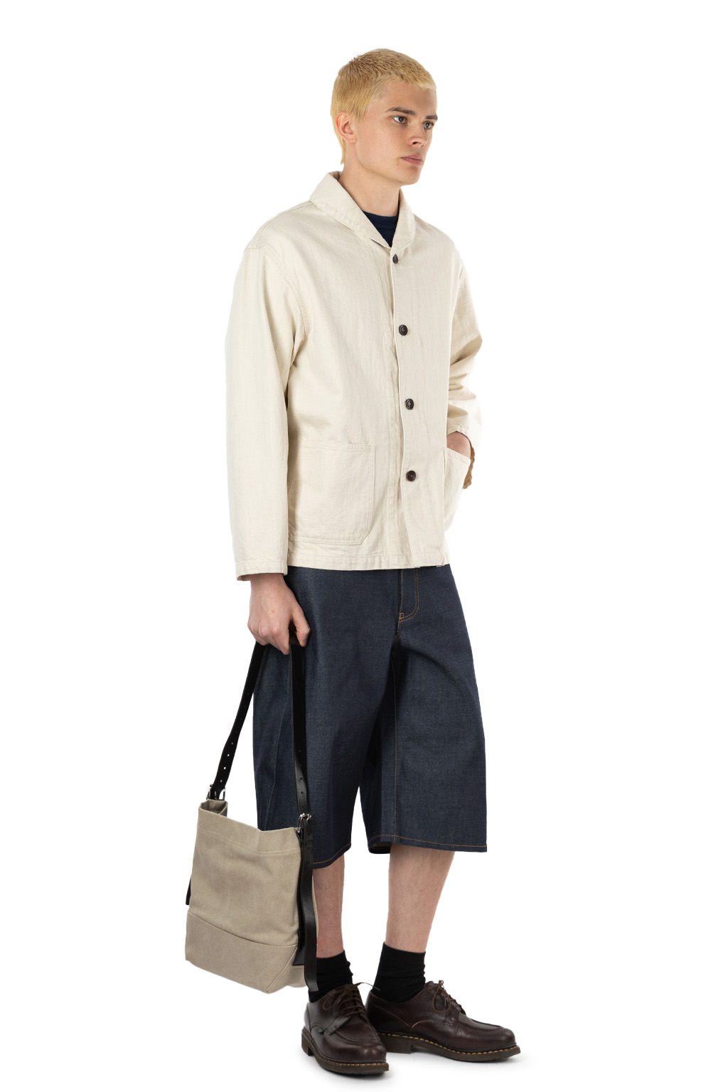 BISOWN - Cotton Hemp USN Shawl Coverall - Un Dyed
