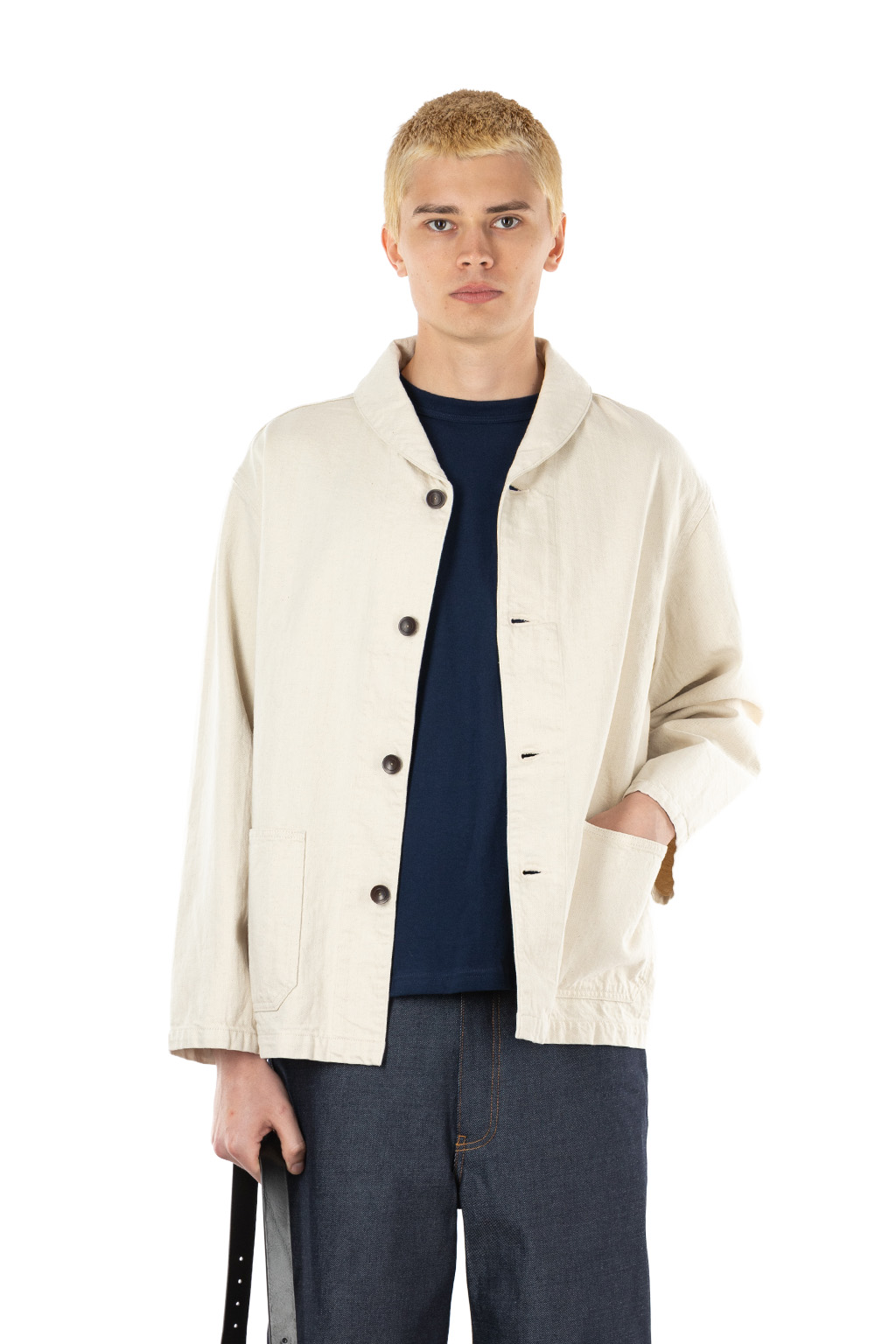 BISOWN - Cotton Hemp USN Shawl Coverall - Un Dyed