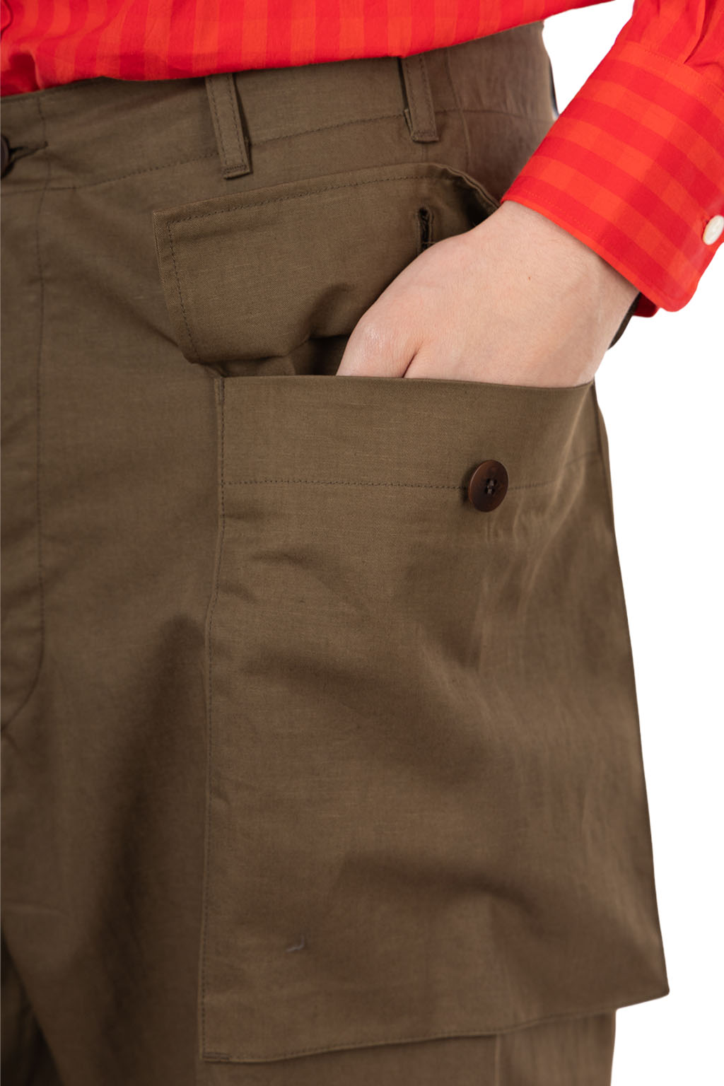 BISOWN - Cotton Linen M43 Trousers - Military Green