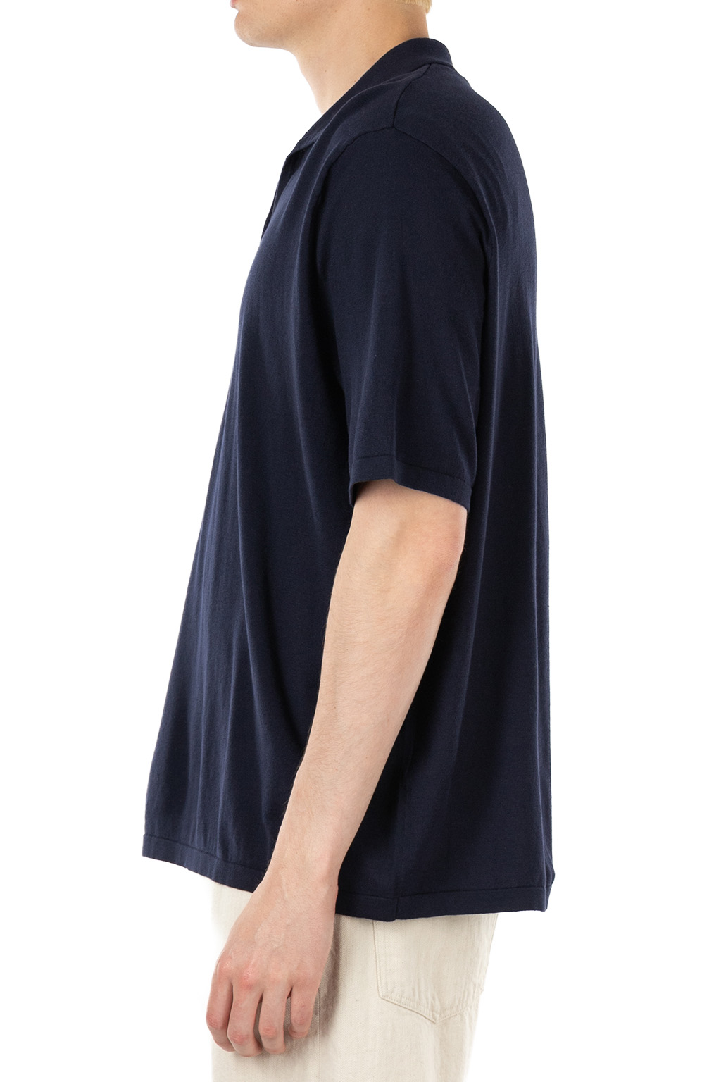 BISOWN - Silk Cotton Skipper Knit Pullover - Navy