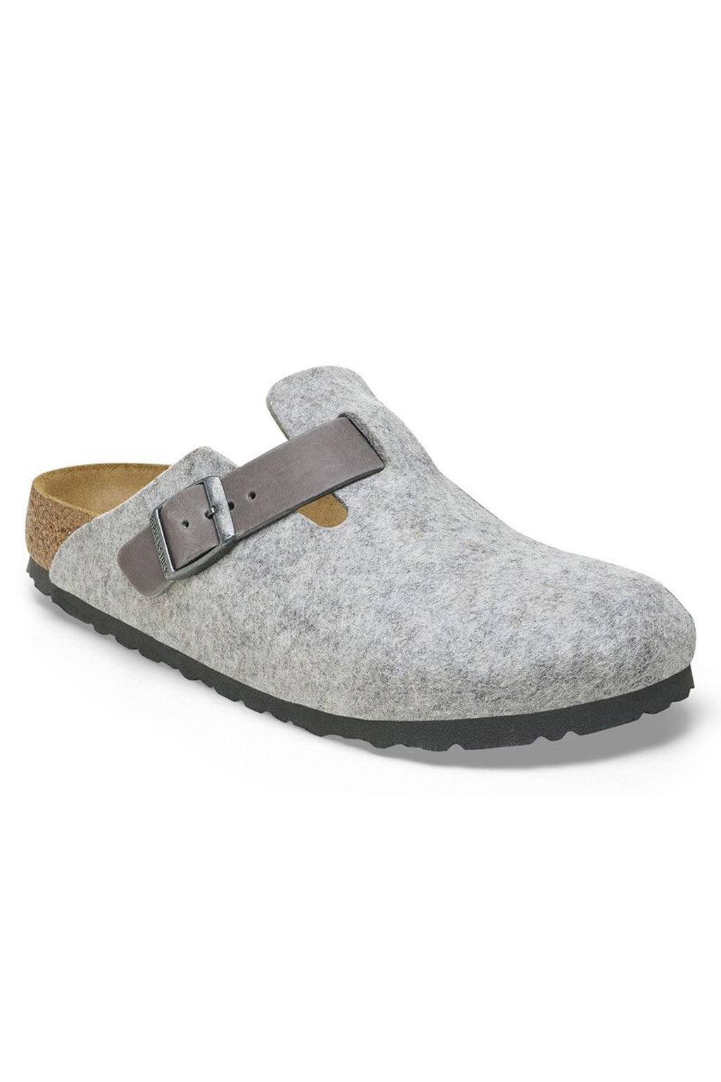 Birkenstock - Boston Felt Leather Light Gray - Regular
