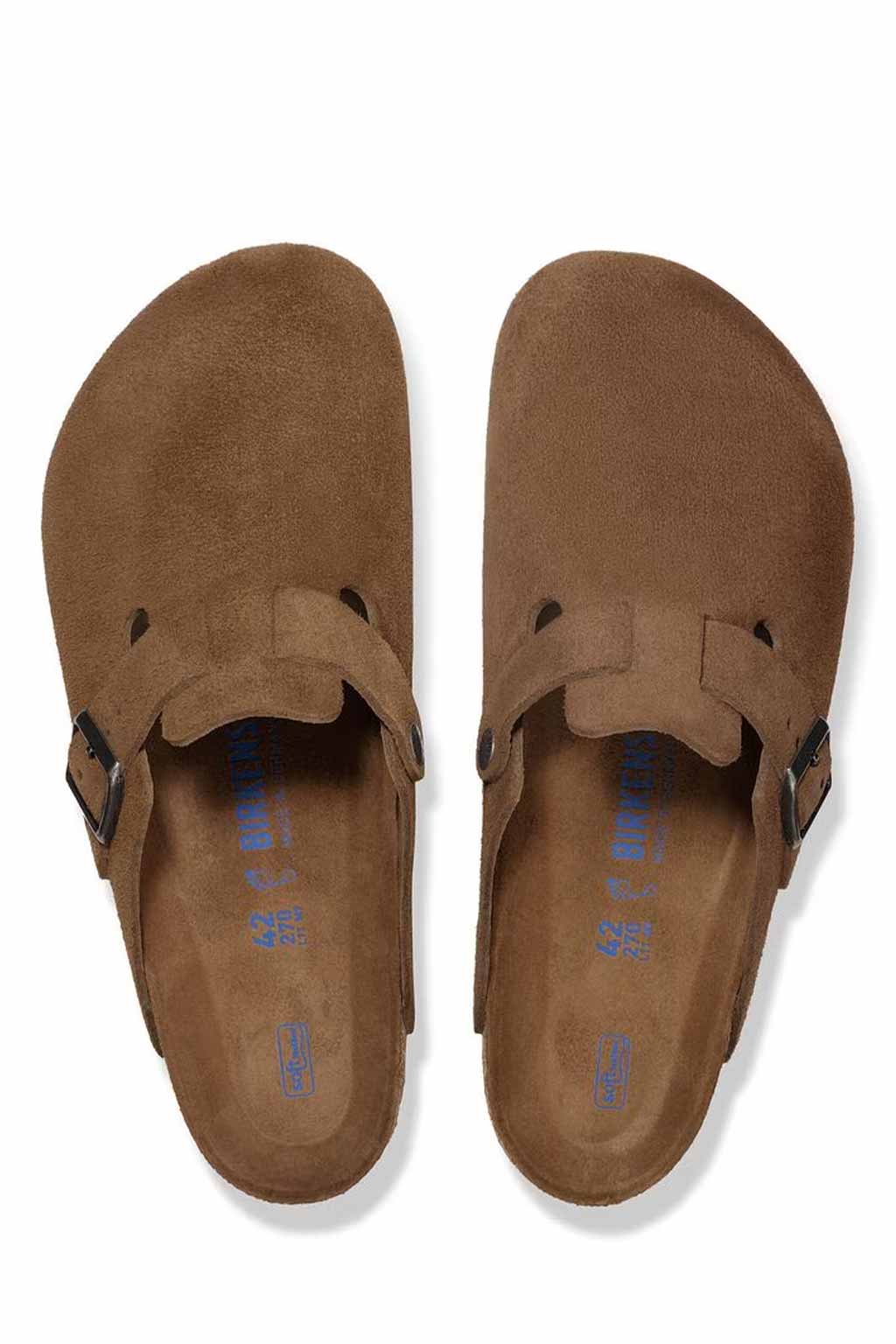 Birkenstock - Boston Soft FootbedSuede Leather - Dark Tea Tonal