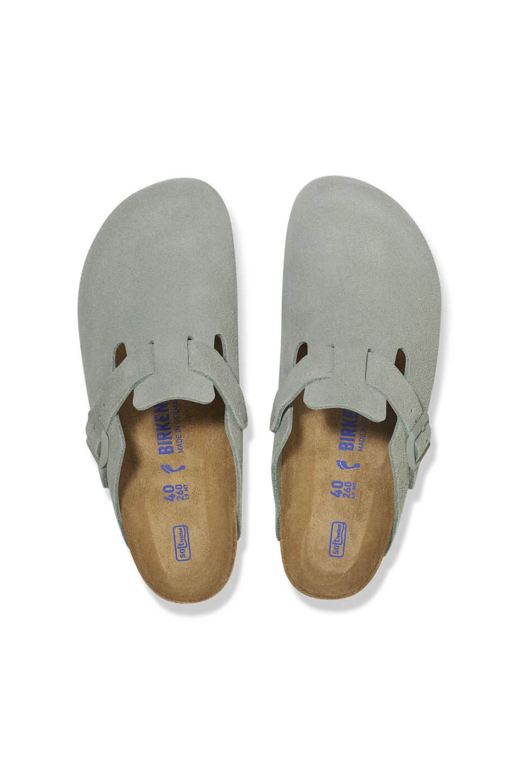 Birkenstock - Boston Soft FootbedSuede Leather - Pure Sage- Narrow