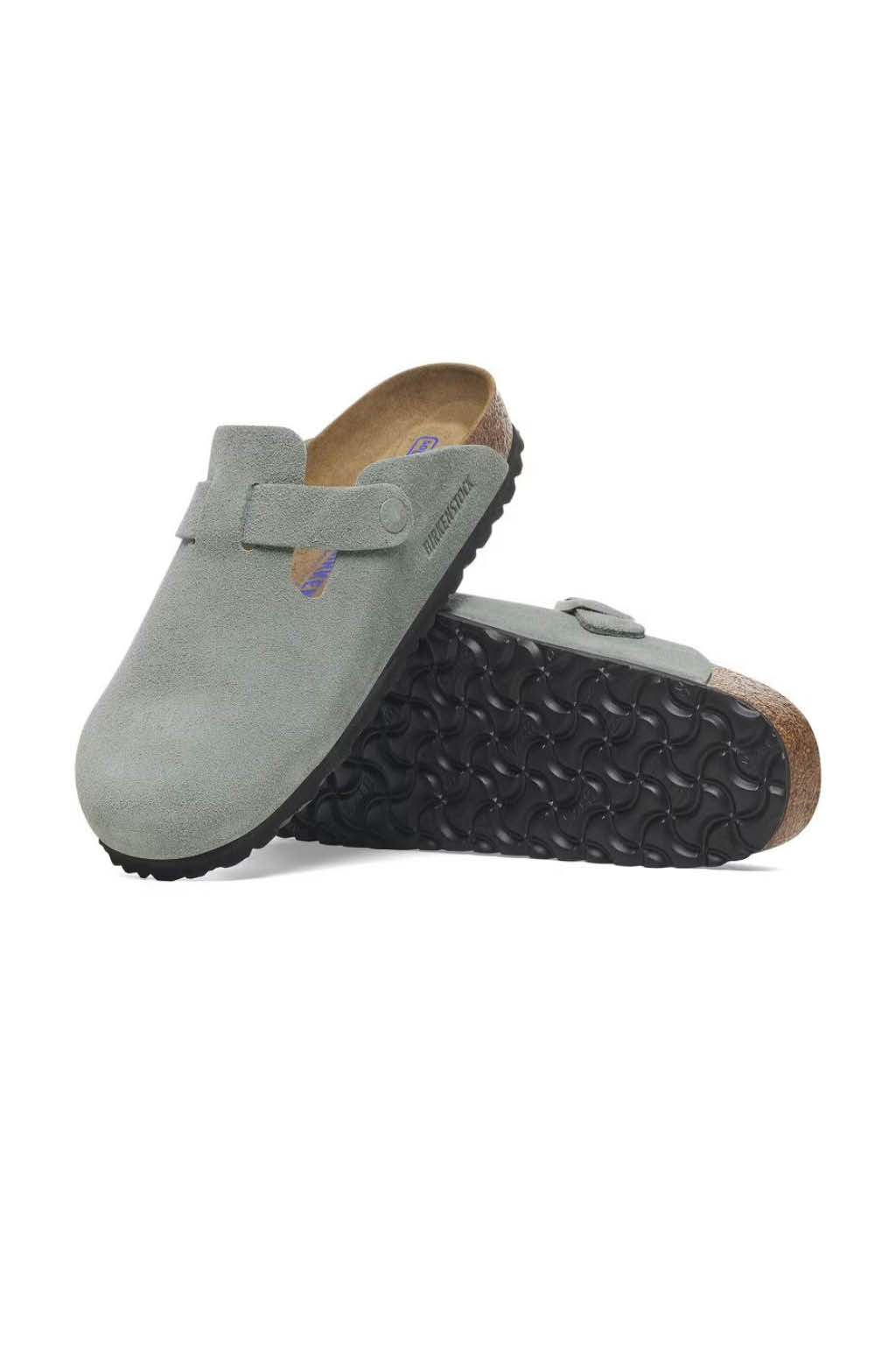 Birkenstock - Boston Soft FootbedSuede Leather - Pure Sage- Narrow
