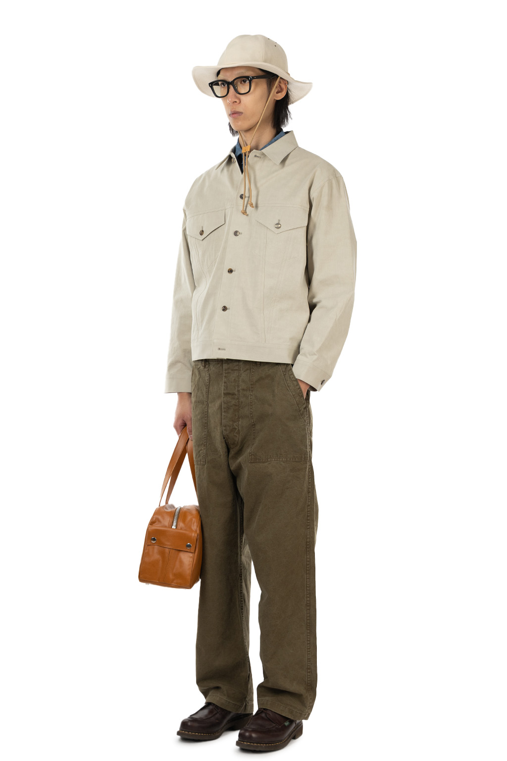 CALE - Chino Nidom Finish Shirt - Beige