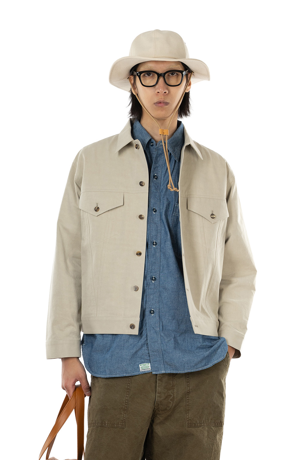 CALE - Chino Nidom Finish Shirt - Beige