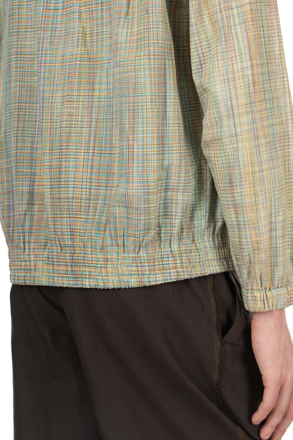 CALE - Cotton Ikat Check Shirt - Green