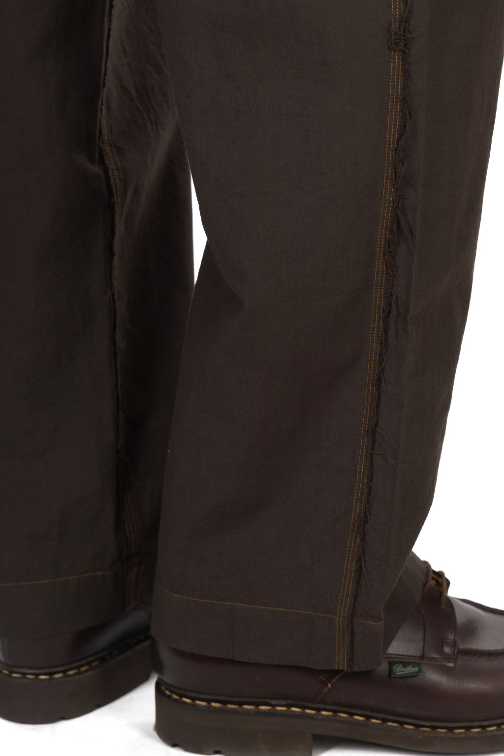 CALE - Khadi Garment-Dyed Cotton Drawstring Pants - Sumi Black