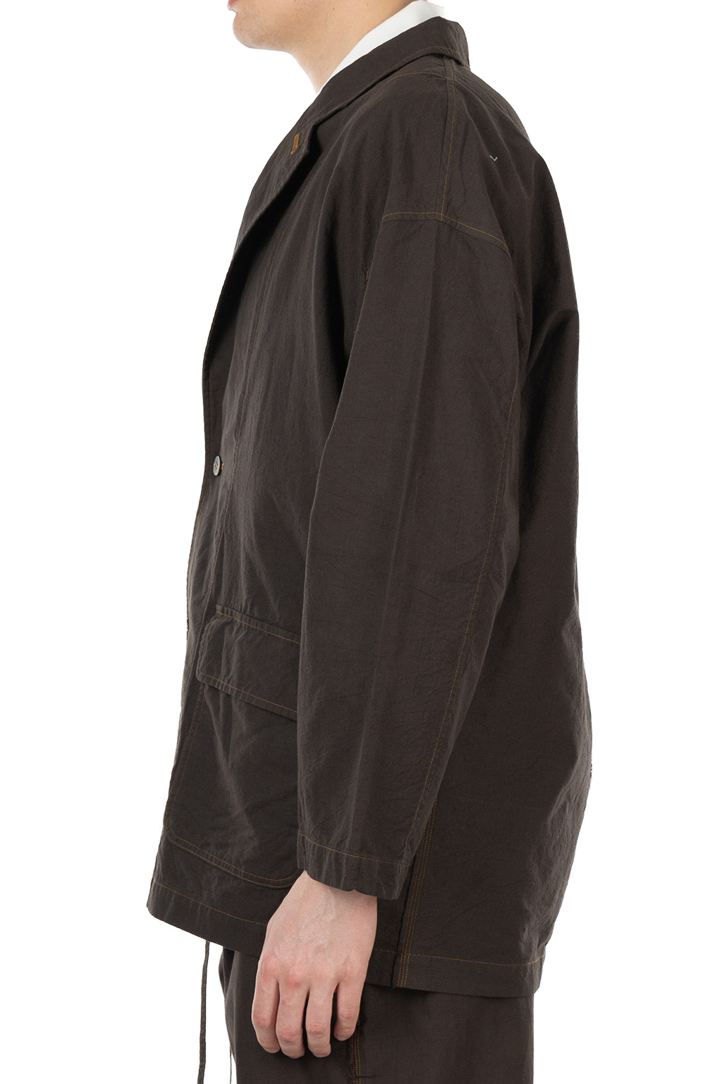 CALE - Khadi Garment-Dyed Cotton Jacket - Sumi Black