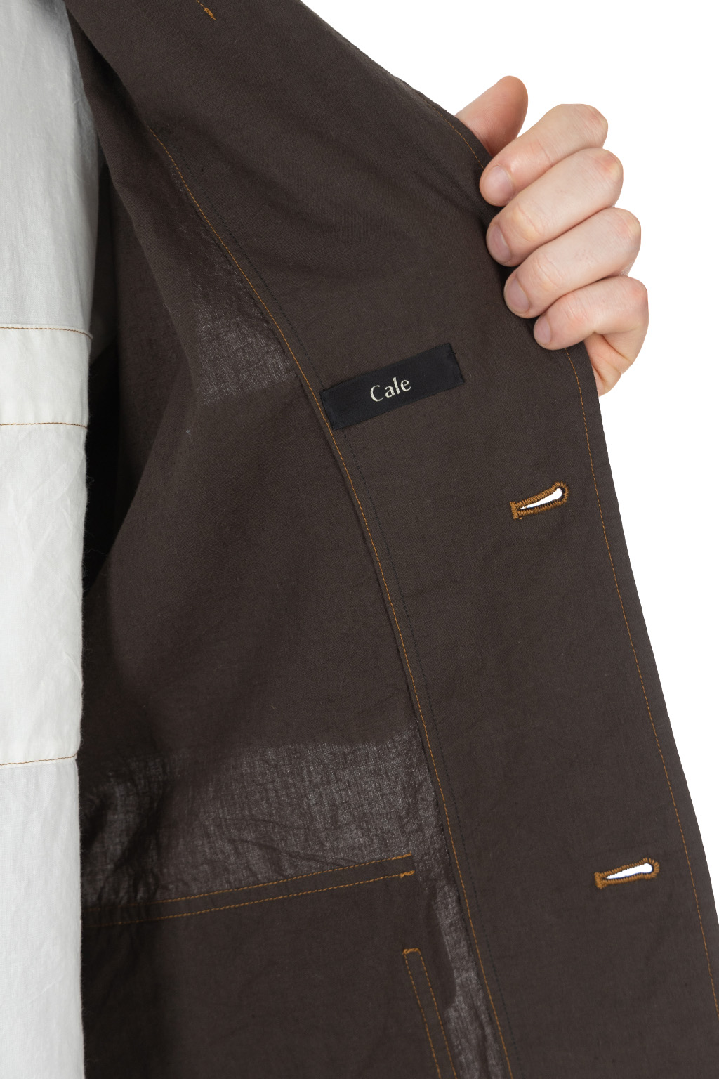 CALE - Khadi Garment-Dyed Cotton Jacket - Sumi Black