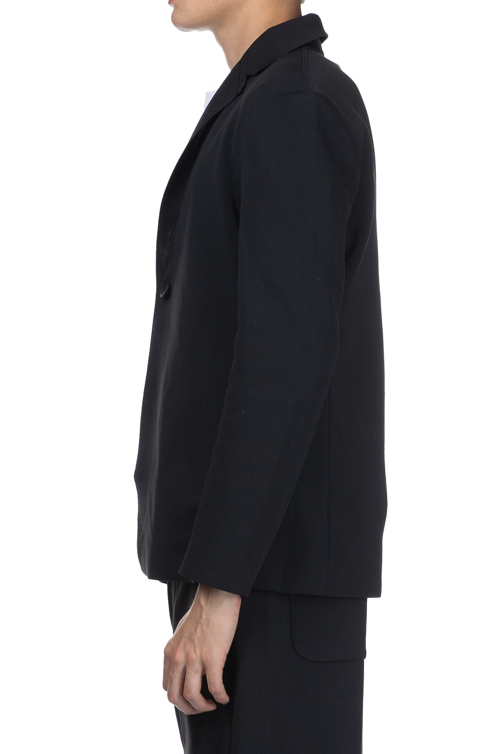 CFCL | Milan Rib Tailored Jacket - Black | Men | Blue Button