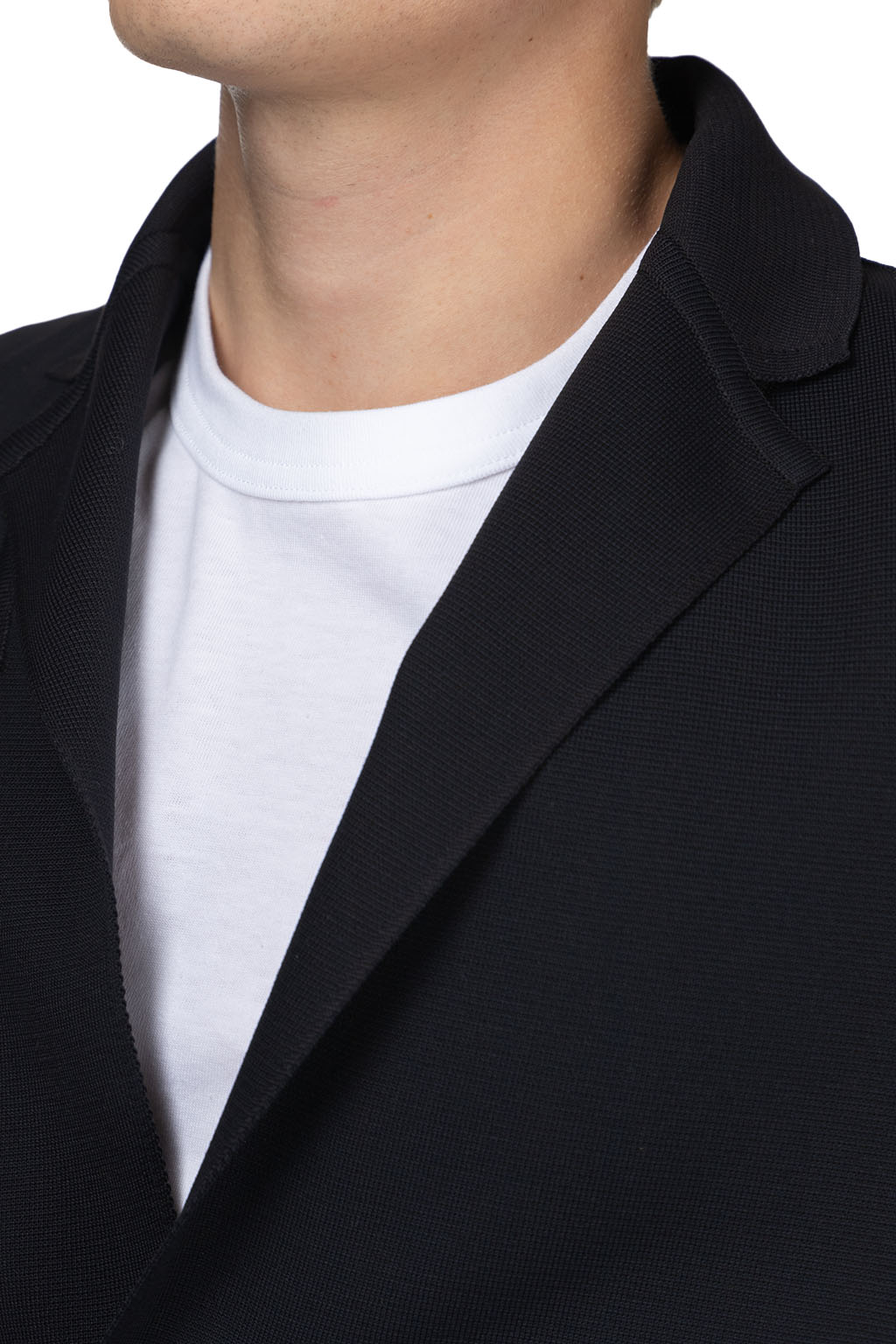 CFCL | Milan Rib Tailored Jacket - Black | Men | Blue Button