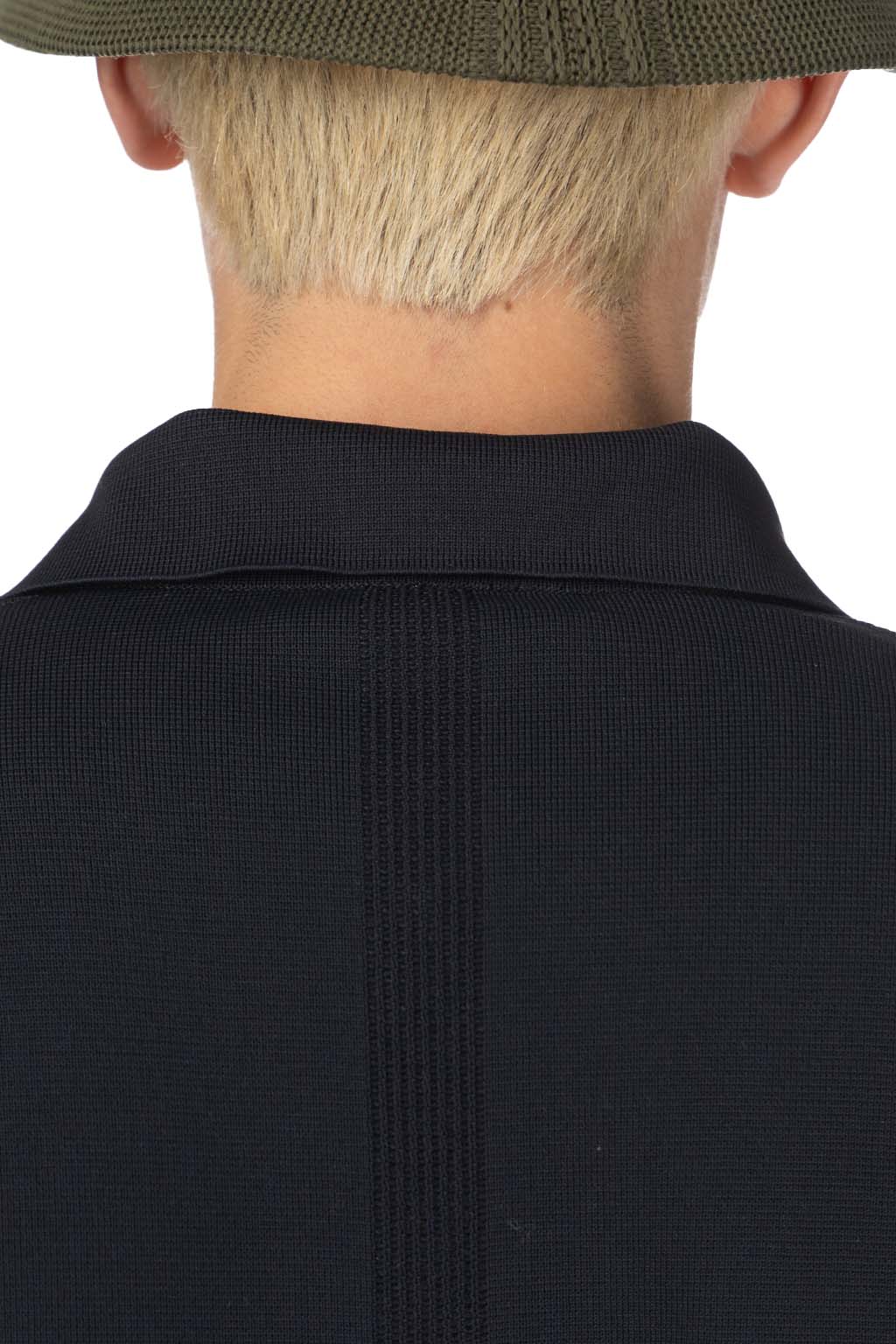 CFCL | Milan Rib Tailored Jacket - Black | Men | Blue Button