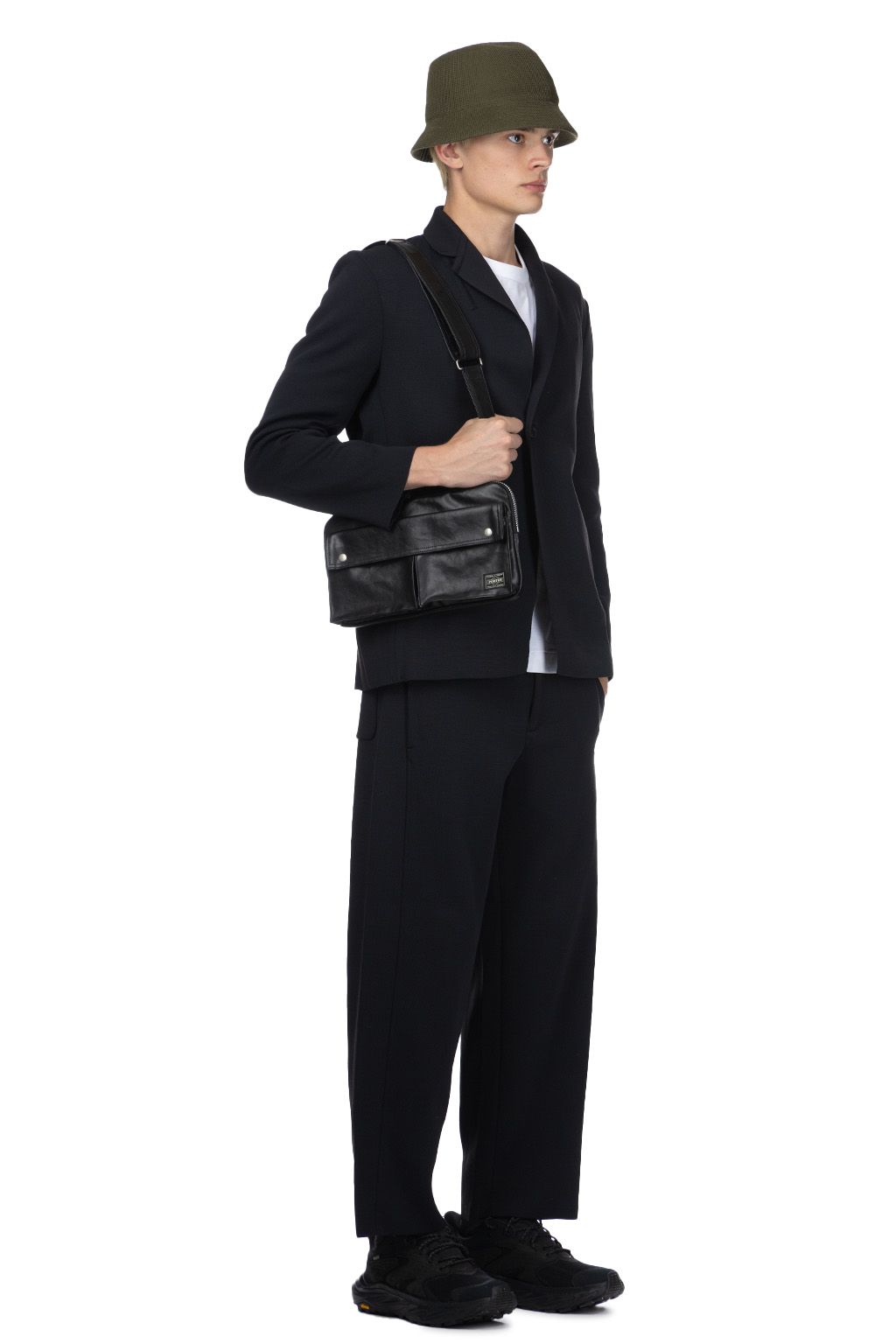 CFCL | Milan Rib Tailored Jacket - Black | Men | Blue Button