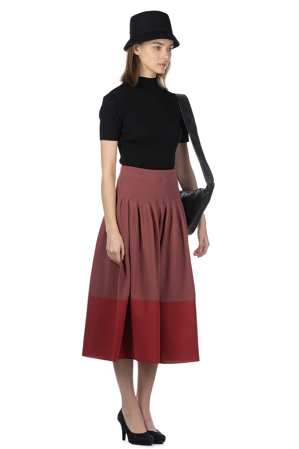 CFCL - Rivulet Skirt - Blush Red