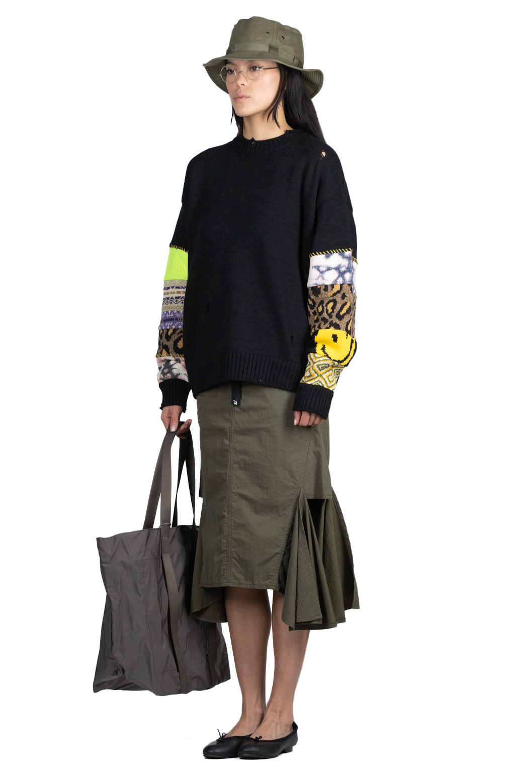 Cableami Linen Cotton Oxford Pork-pie Hat - Olive