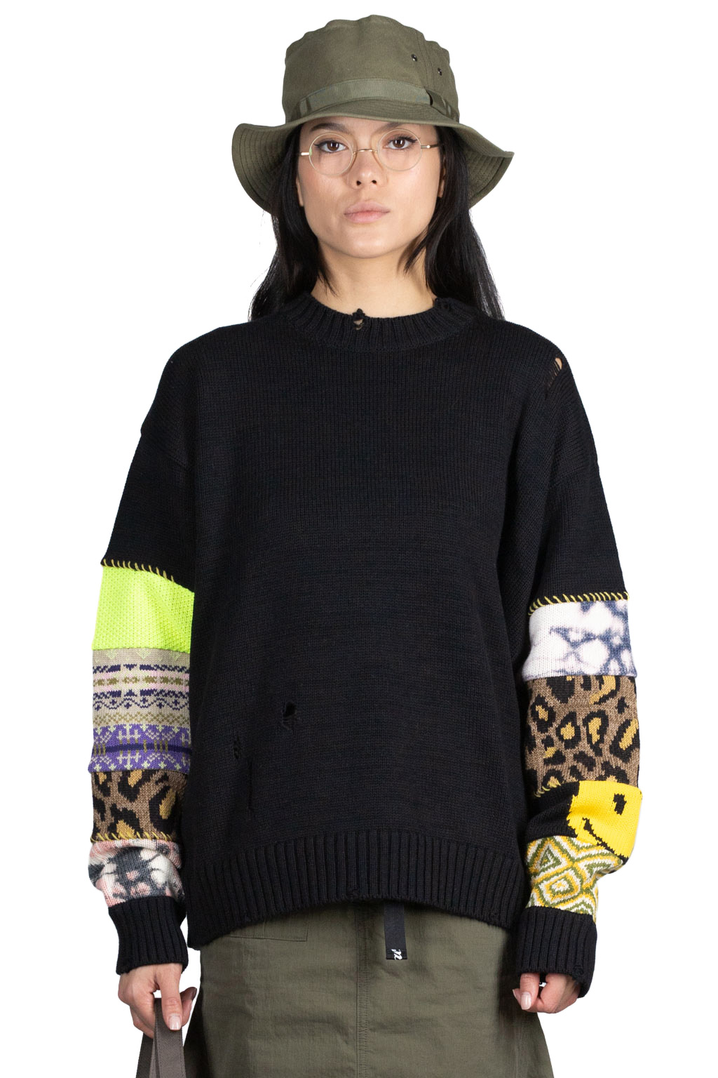 Cableami Linen Cotton Oxford Pork-pie Hat - Olive