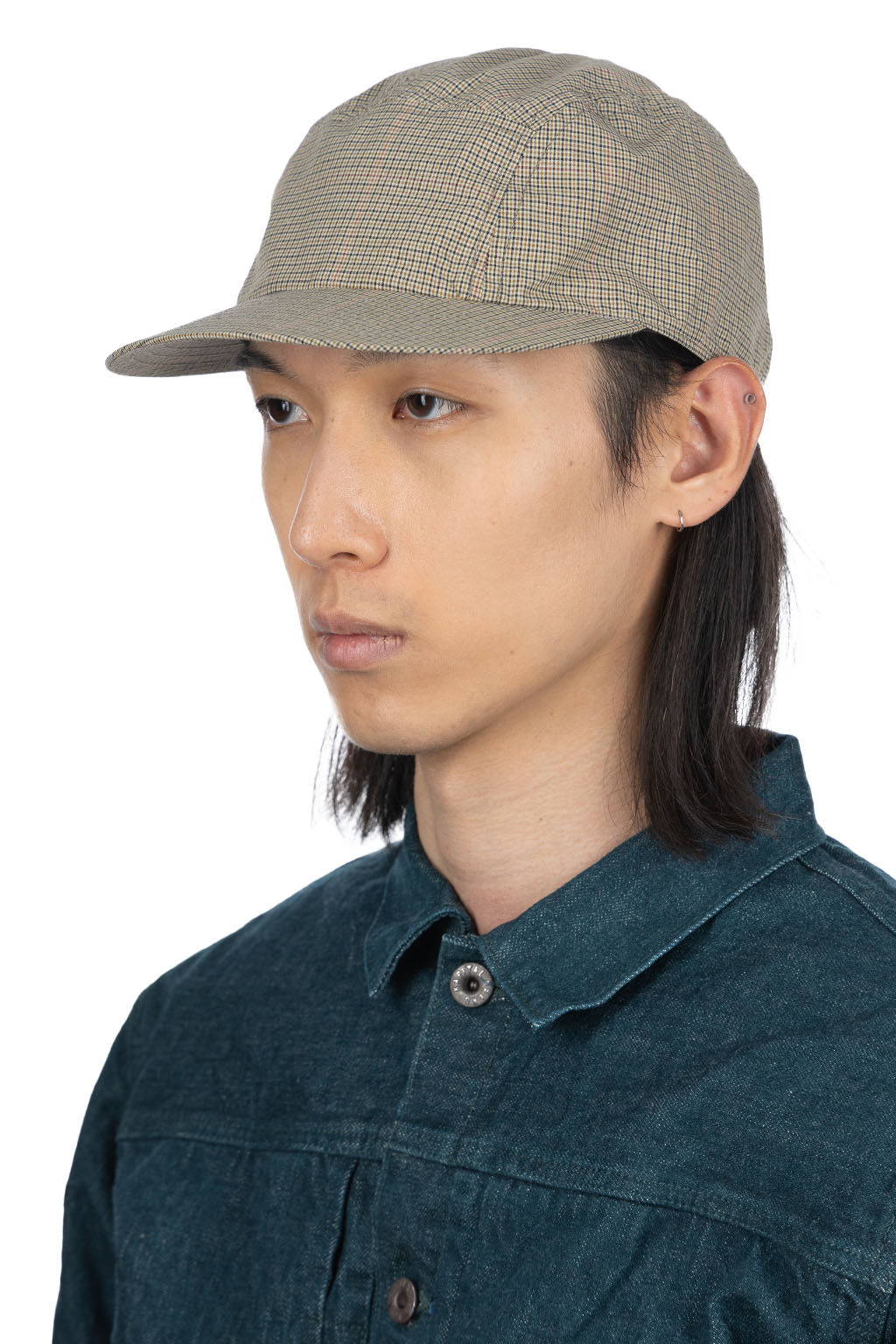 Cableami - Organic Cotton / Cordura Typewriter Check Jet Cap - Beige
