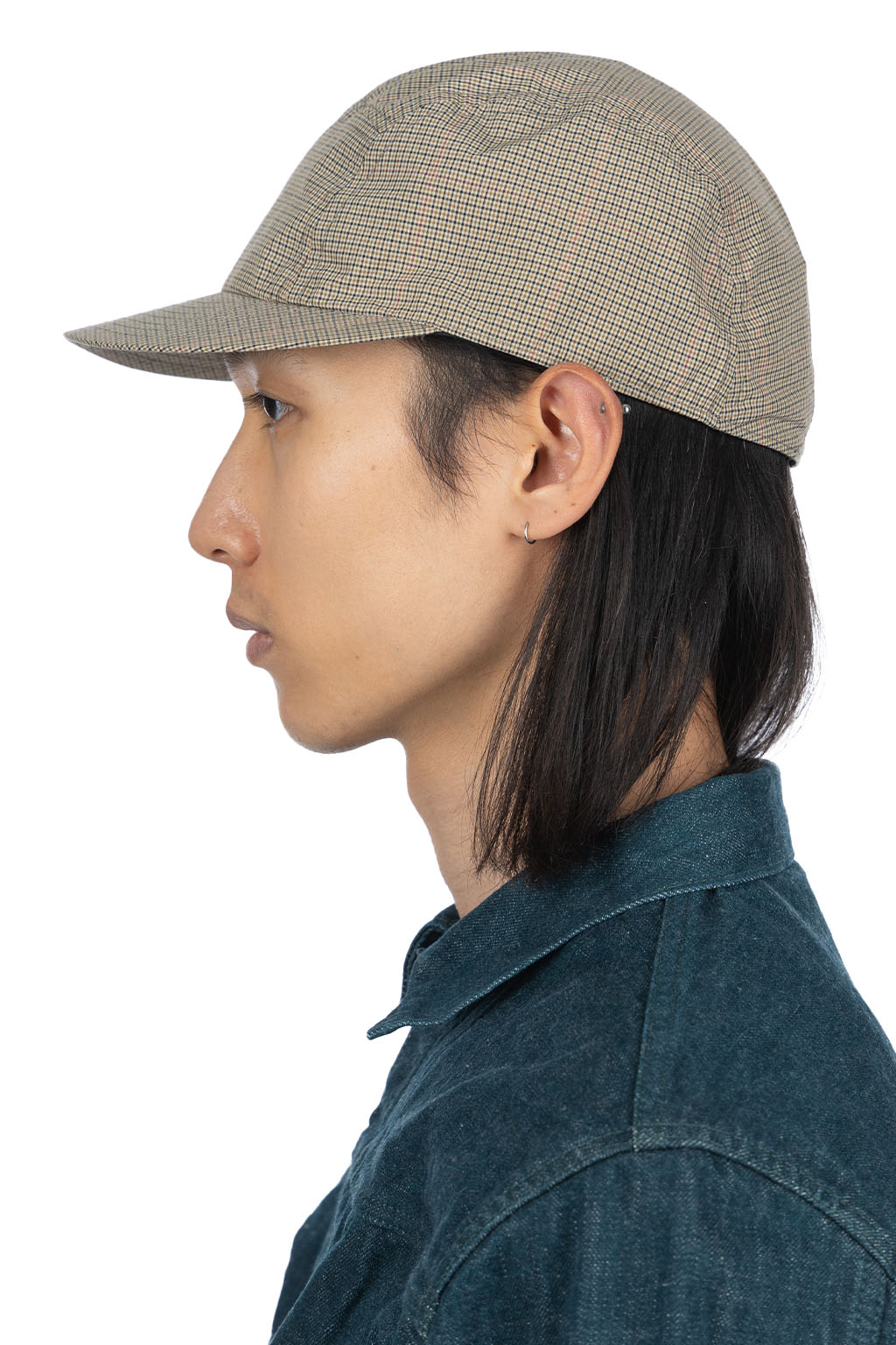 Cableami - Organic Cotton / Cordura Typewriter Check Jet Cap - Beige