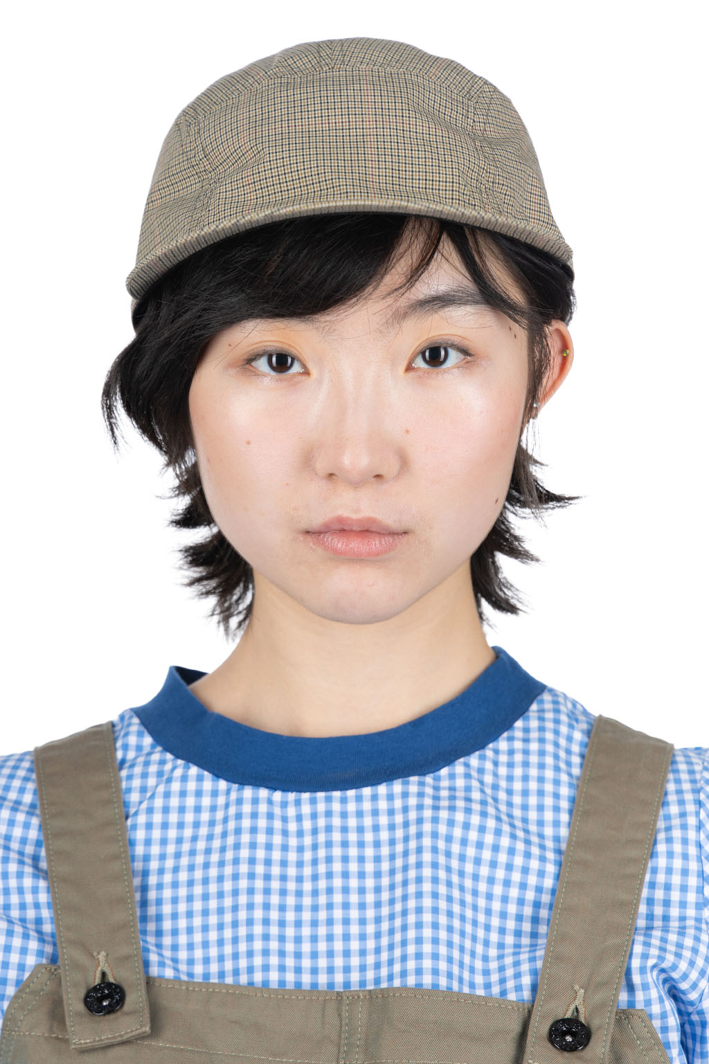 Cableami - Organic Cotton / Cordura Typewriter Check Jet Cap - Beige