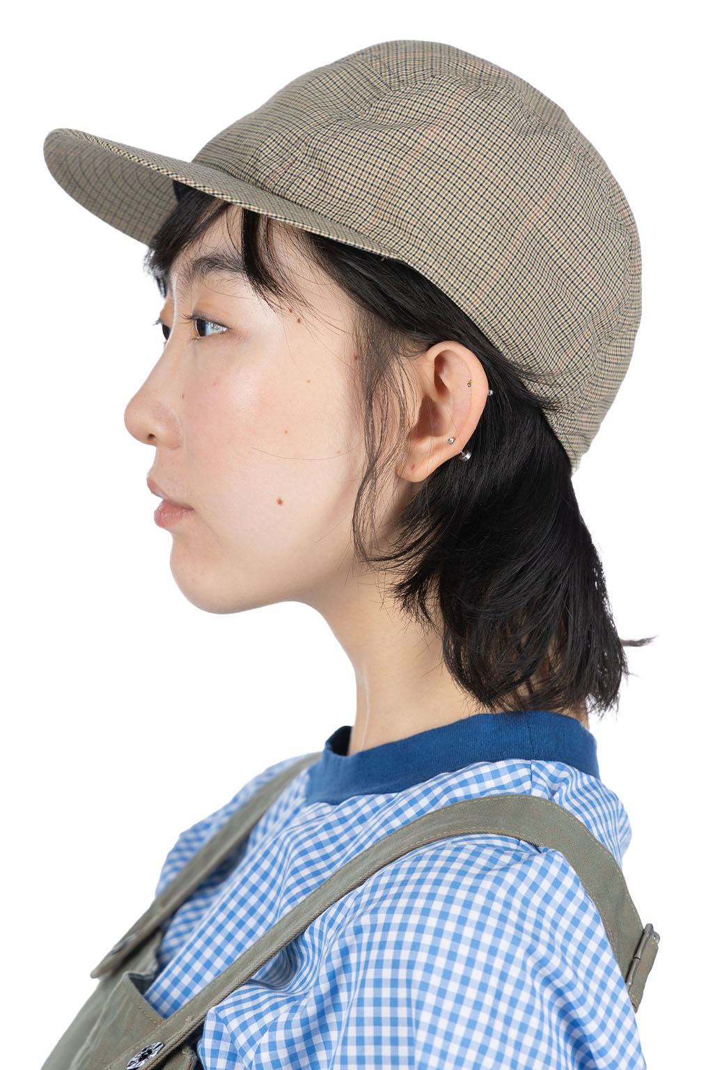 Cableami - Organic Cotton / Cordura Typewriter Check Jet Cap - Beige