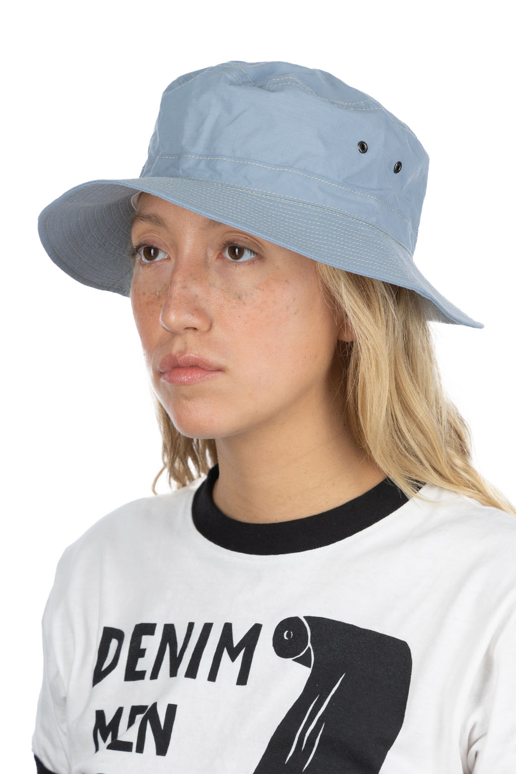 Cableami - Organic Cotton x Cordura Rip-Stop Hat with Drawcord - Gray Sax