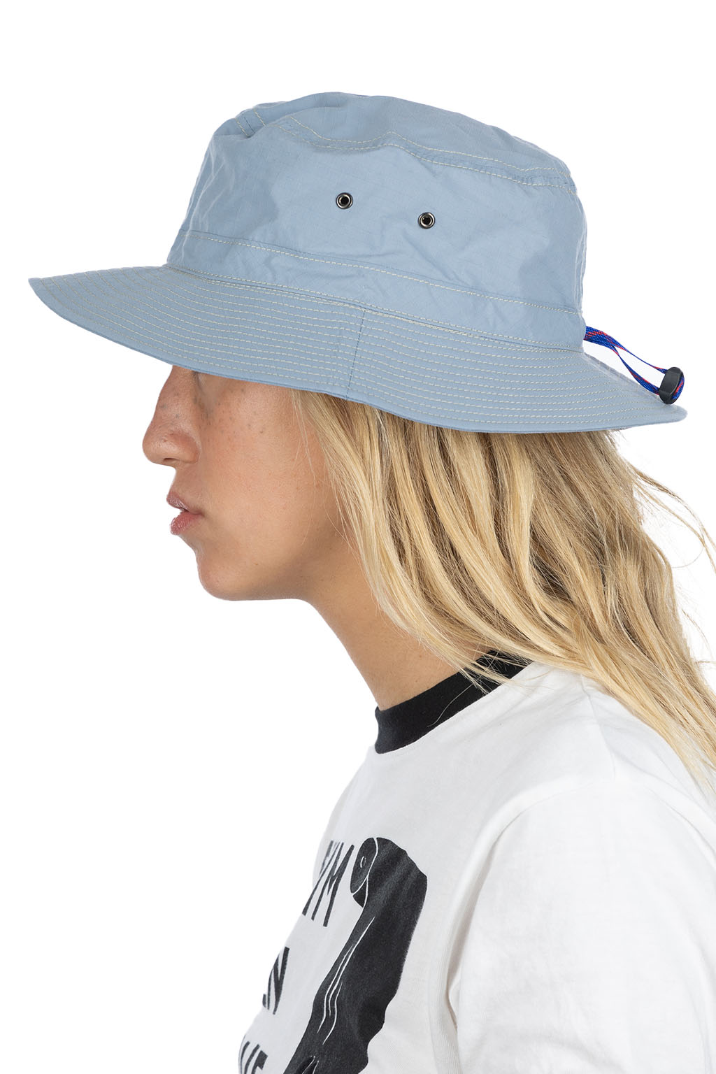 Cableami - Organic Cotton x Cordura Rip-Stop Hat with Drawcord - Gray Sax