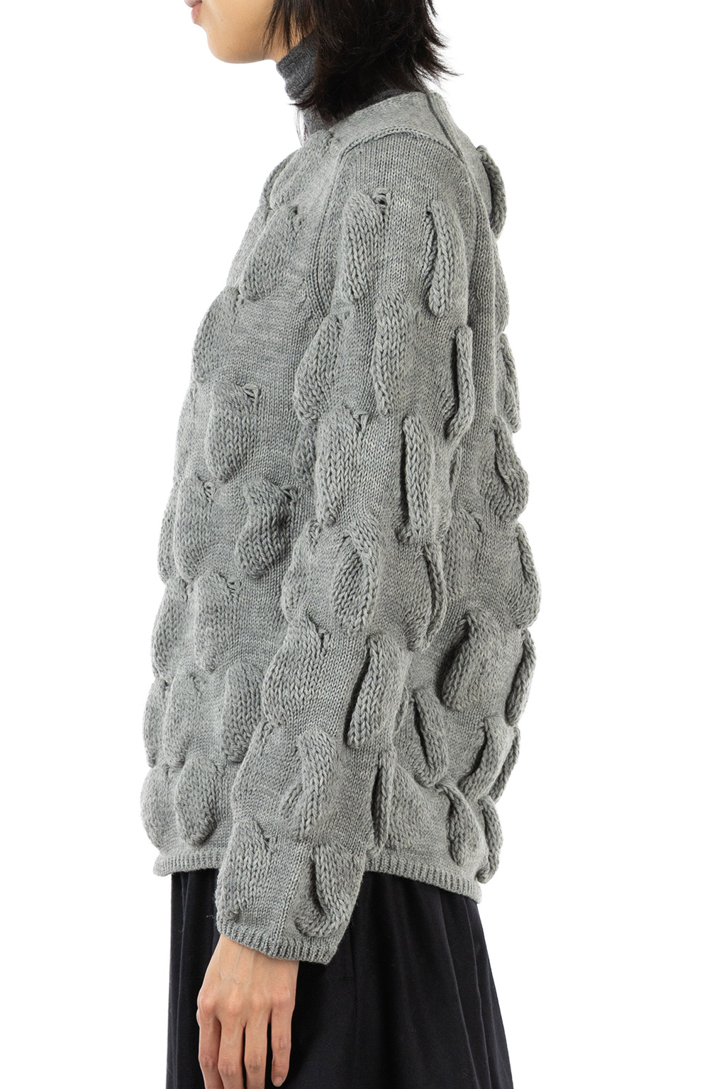 Comme Des Garcons Comme Des Garcons  - 5 Gauge Cable Knit Sweater - Grey