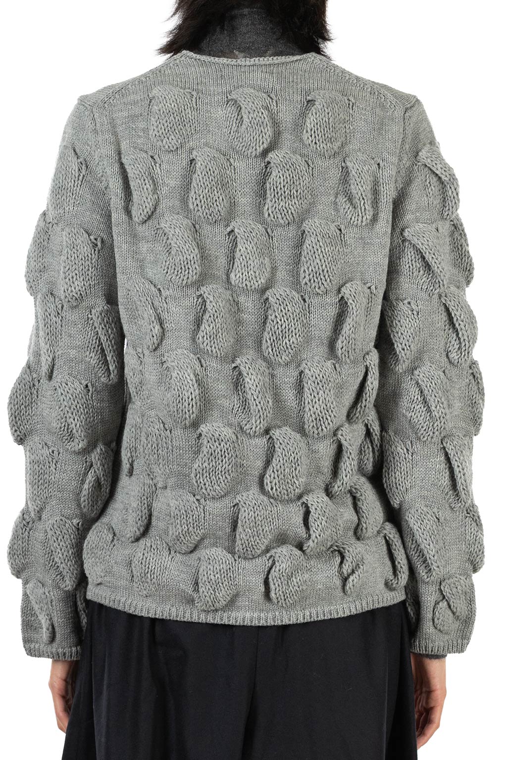 Comme Des Garcons Comme Des Garcons  - 5 Gauge Cable Knit Sweater - Grey