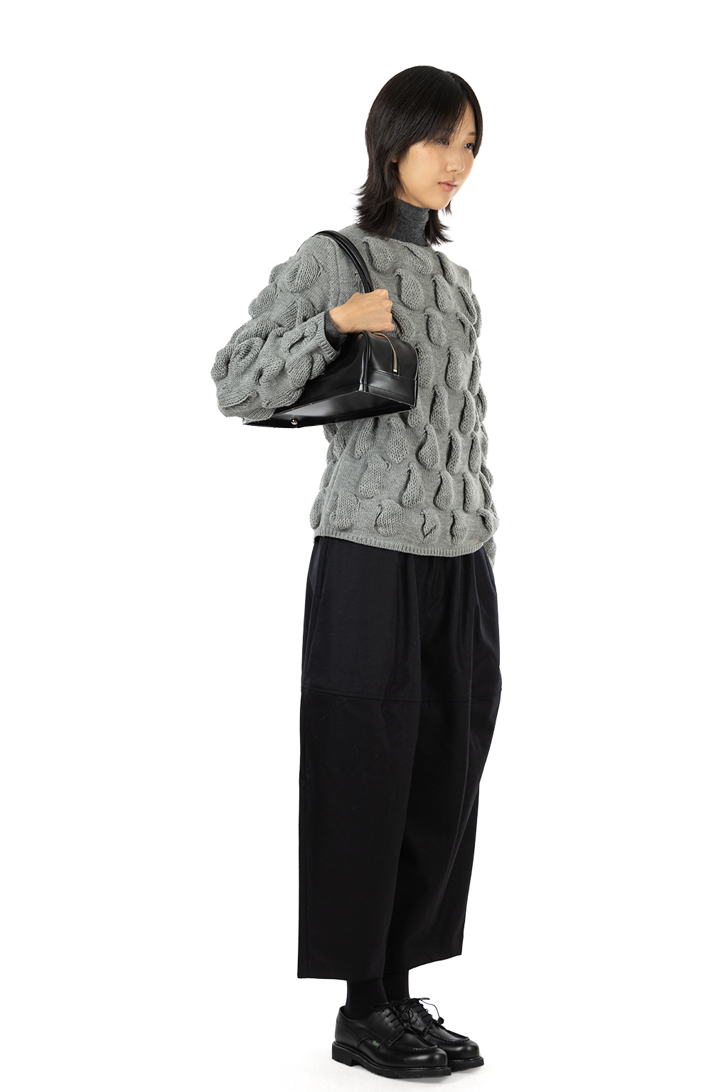 Comme Des Garcons Comme Des Garcons  - 5 Gauge Cable Knit Sweater - Grey