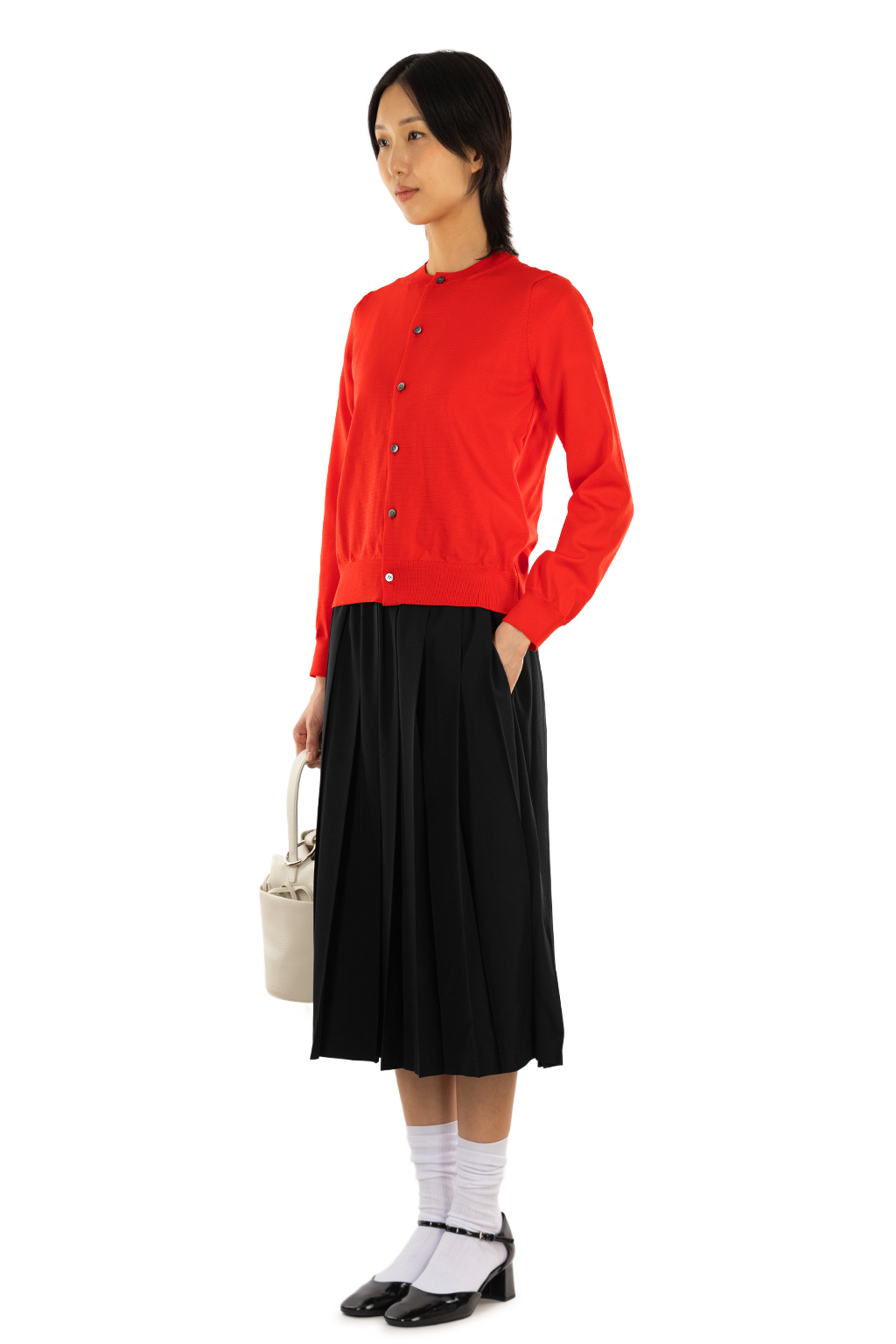 Comme Des Garcons Comme Des Garcons  - Crew Neck Cardigan - Red